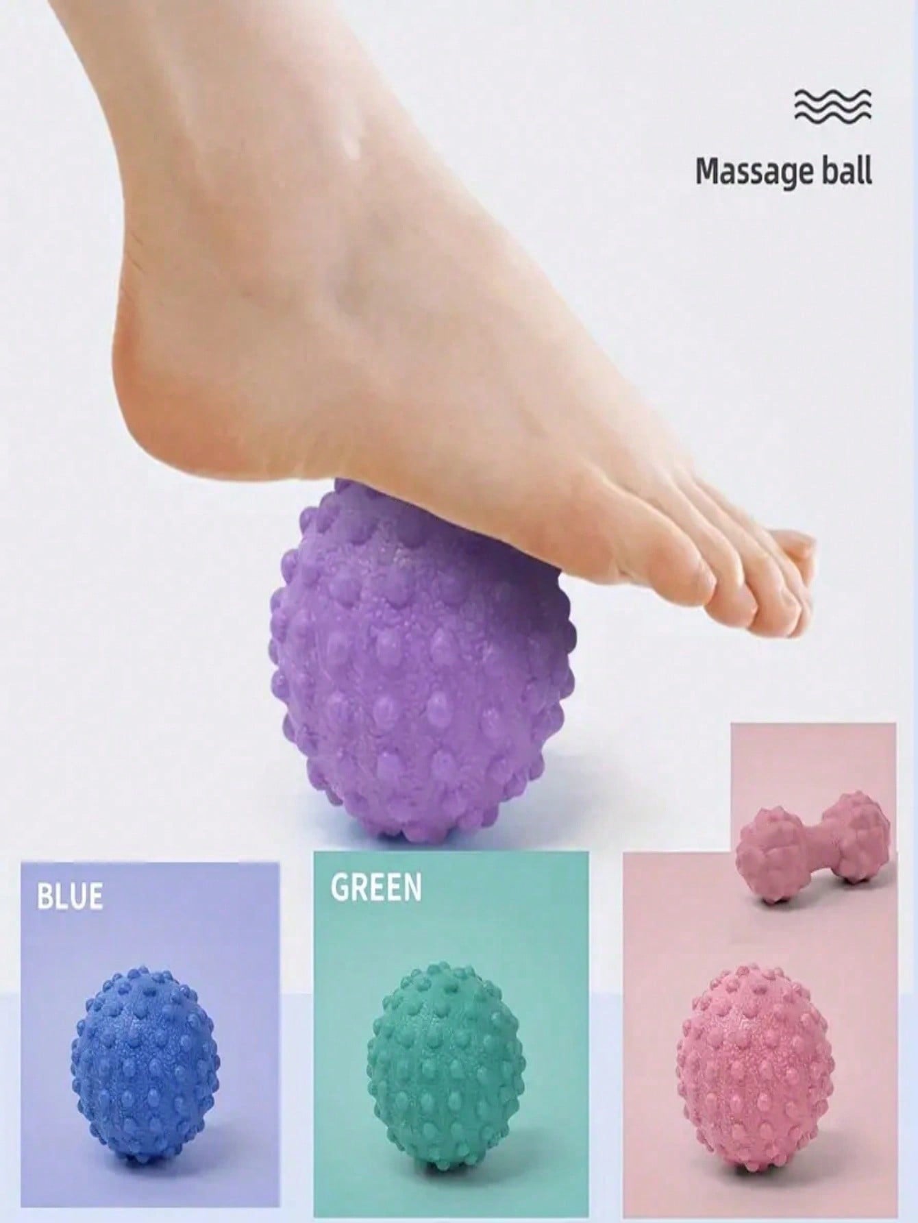 Professional Yoga Massage Ball Muscle Relaxation Fitness Ball Yoga Ball, Suitable For Fitness And Physical Therapy, Home Exercise - Magnetic Fitness Enjoy Yoga Peanut Ball Massager Neck Roller Fitness Ball Foot Massage Ball