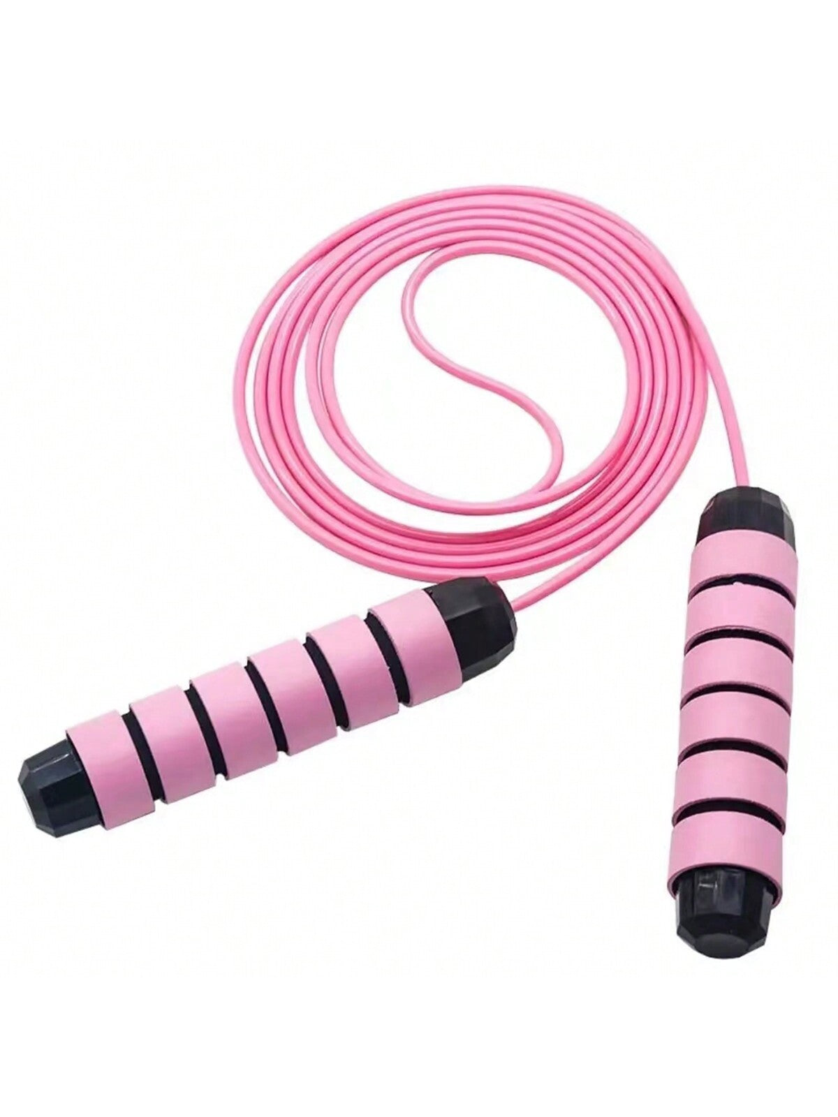 1pc Foam Jump Rope With Bearings, Sweat-Absorbing Handles, 4.0mm High-Quality PVC Steel Wire Rope, Fast Rotation, Suitable For Weight Loss