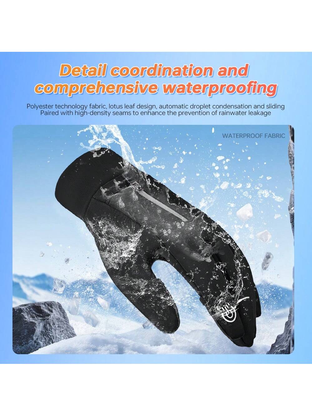 Winter Cycling Gloves, Touchscreen Running Gloves For Men And Women With Anti-Lost Buckles, Warm Cycling Gloves With Elastic Cuffs, Non-Slip And Waterproof Full-Finger Hand Warmers