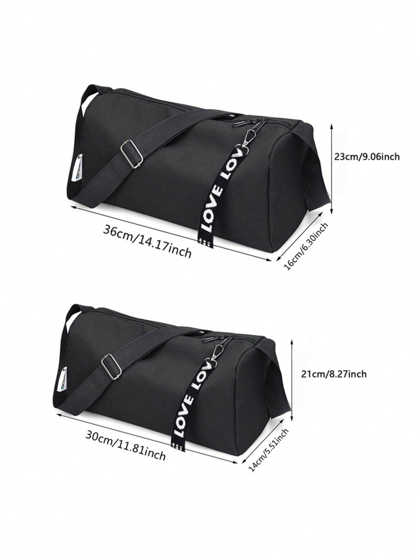 Fashionable Crossbody Yoga Bag - Durable Polyester, Black, Perfect For Fitness