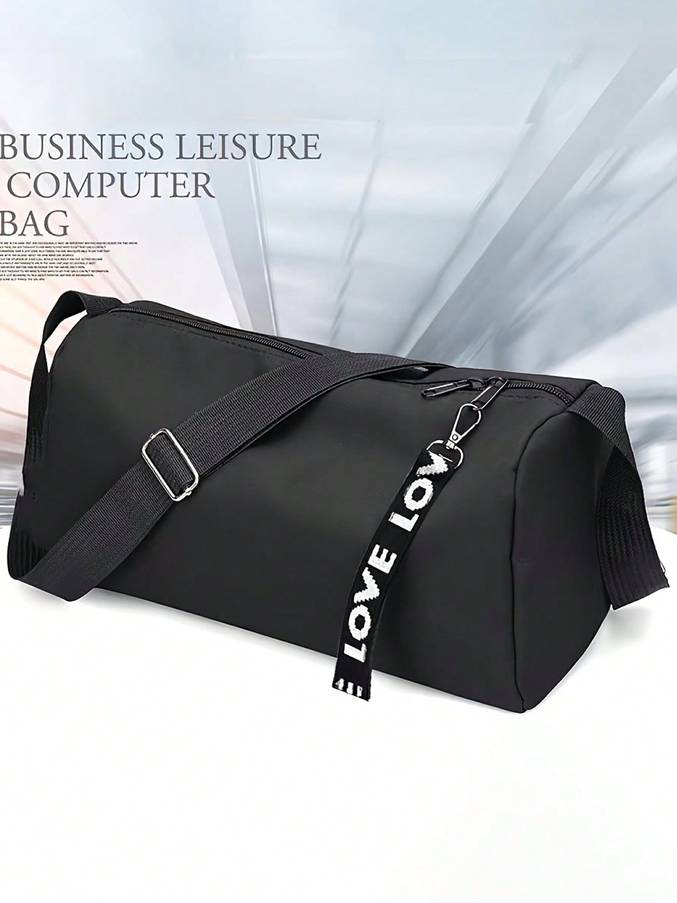 Fashionable Crossbody Yoga Bag - Polyester, Black, Perfect For Fitness