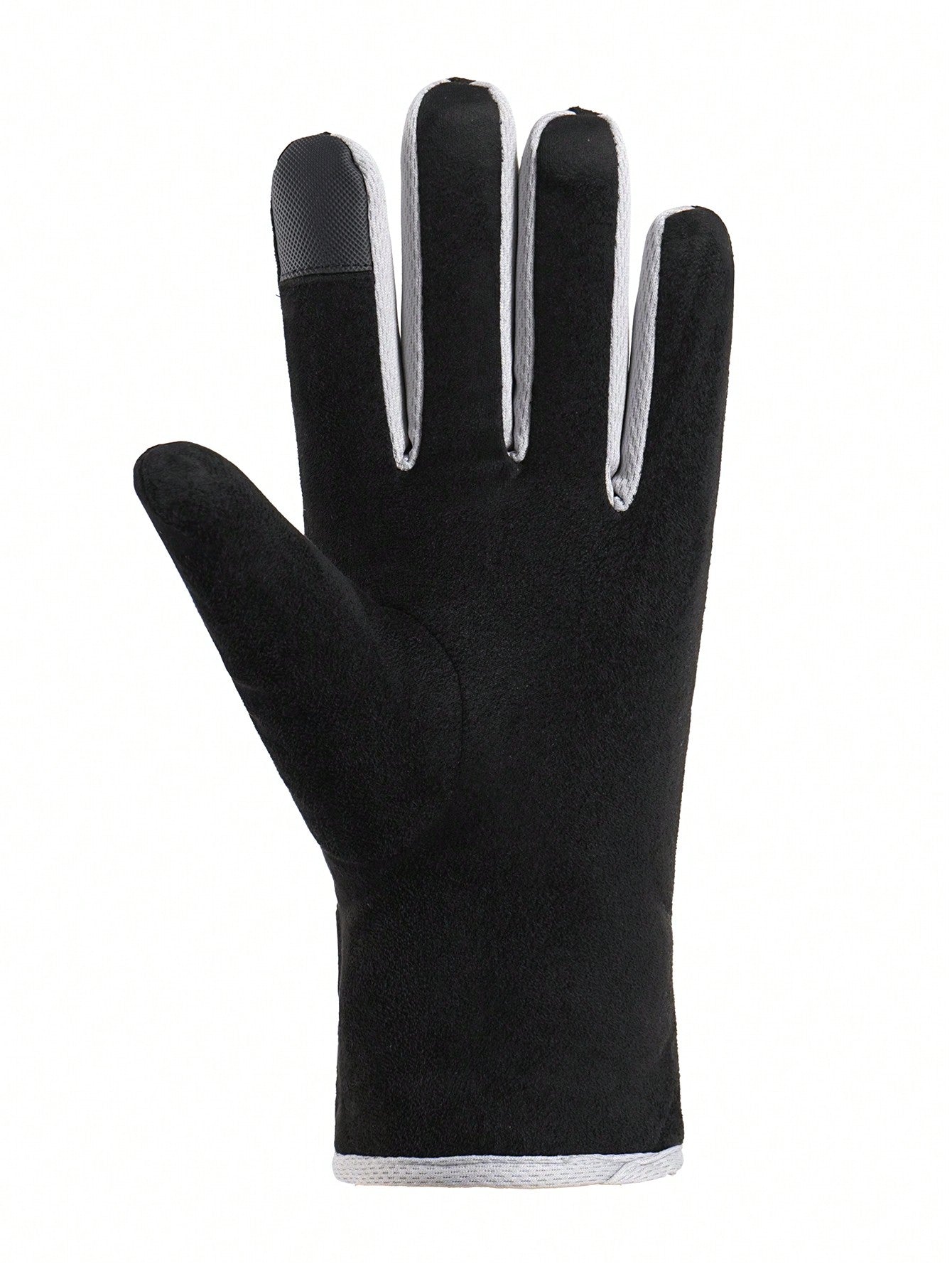 1 Pair Men's Winter Thermal Lined Warm Gloves, Windproof