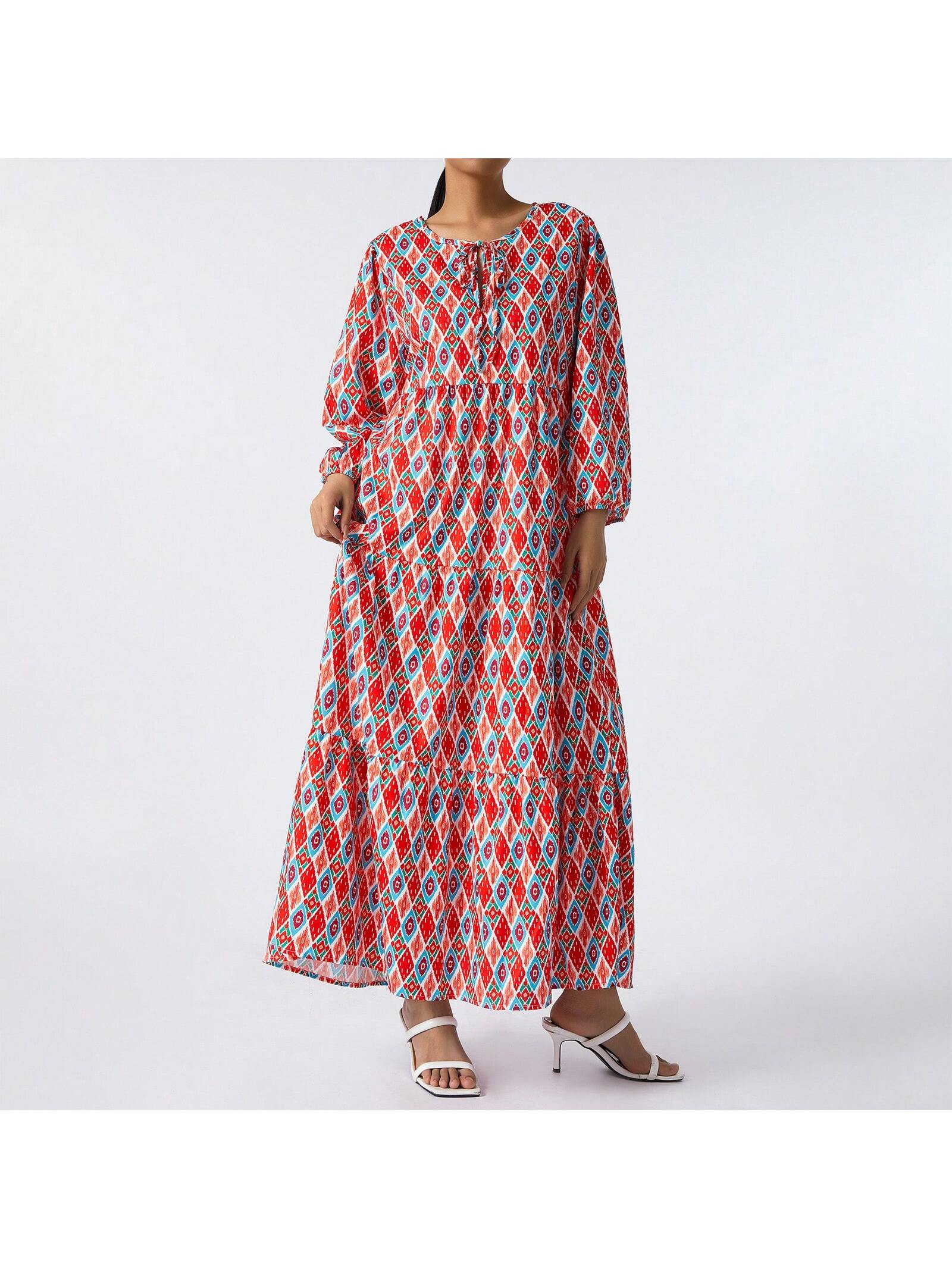 Women's Summer Casual Maxi Dress Bohemian Floral V Neck Puff Short Sleeve Beach Tiered Sundress Long Swing Dress