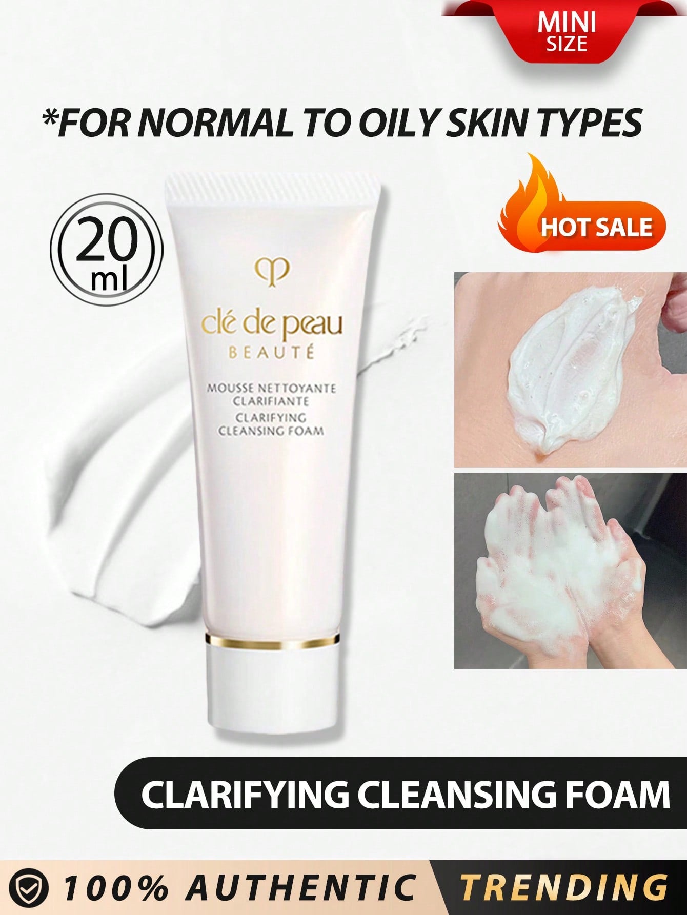 CPB CLARIFYING CLEANSING FOAM N 20ml Enriched With Amino Acids And Extra-Gentle Exfoliating Beads. Cleanses By Effectively Removing Impurities And Excess Sebum With A Light Foam. Leaves Skin Clear, Bright And Refined While Feeling Deeply Nourished.