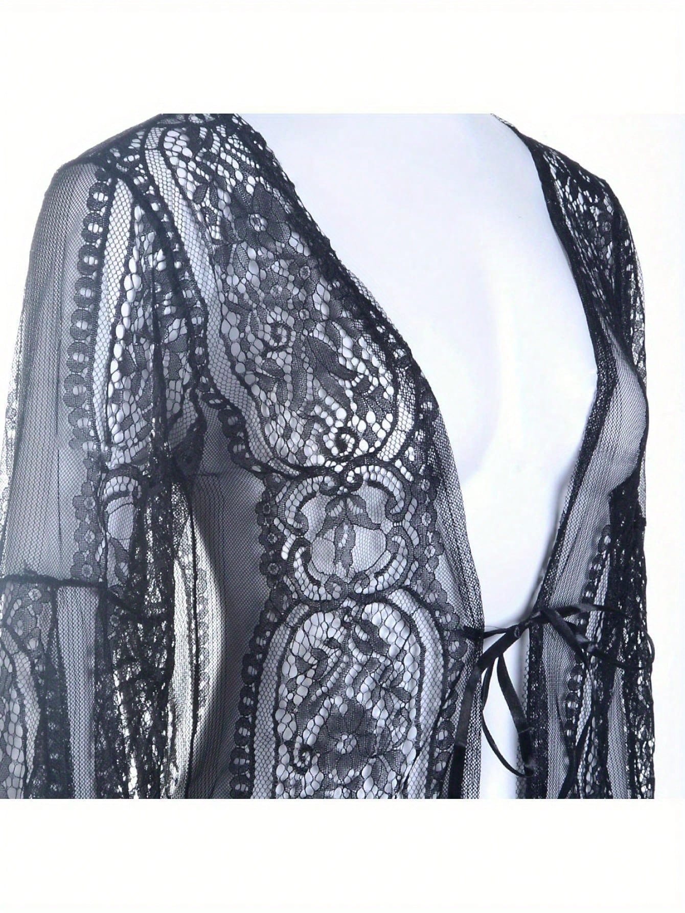 Women's Crochet Bikini Cover Up, Casual Slim Fit Solid Color Long Covering Clothe For Summer