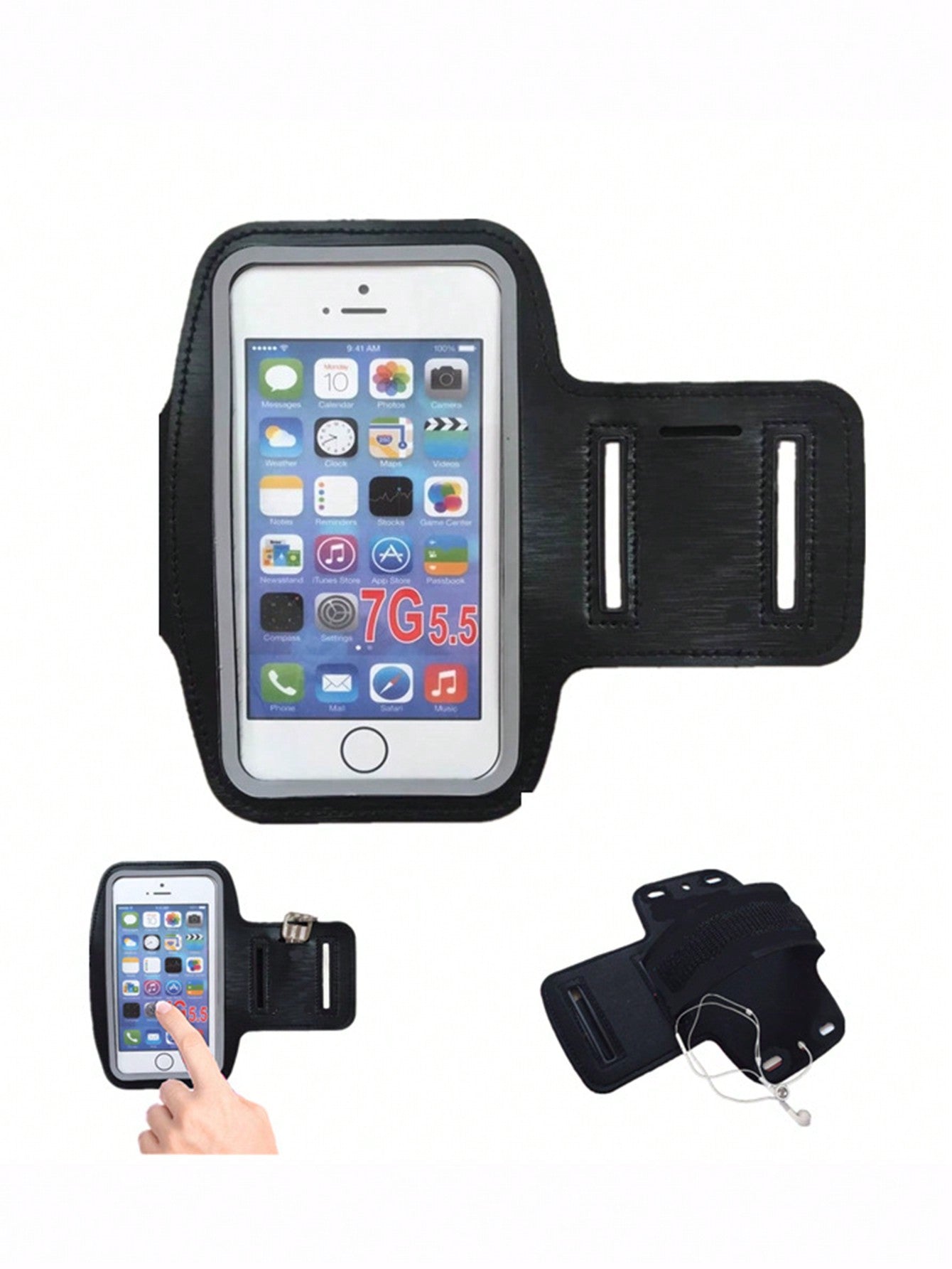 Sports Phone Armband Case - Suitable For Running And Fitness, Waterproof, Adjustable Hook And Loop Closure, Form-Fitting