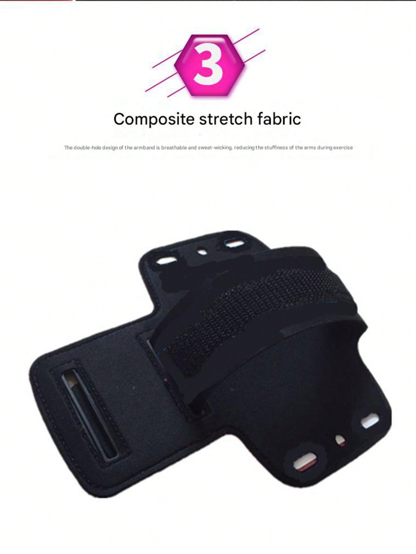 Sports Phone Armband Case - Suitable For Running And Fitness, Waterproof, Adjustable Hook And Loop Closure, Form-Fitting