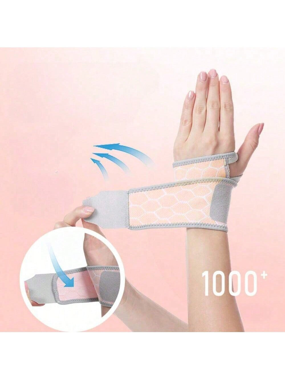 1pc Sports Fitness Wrist Wrap, Breathable Badminton Wrist Support Sleeve, Tendon Sheath Hand Protective Bandage Strap Equipment