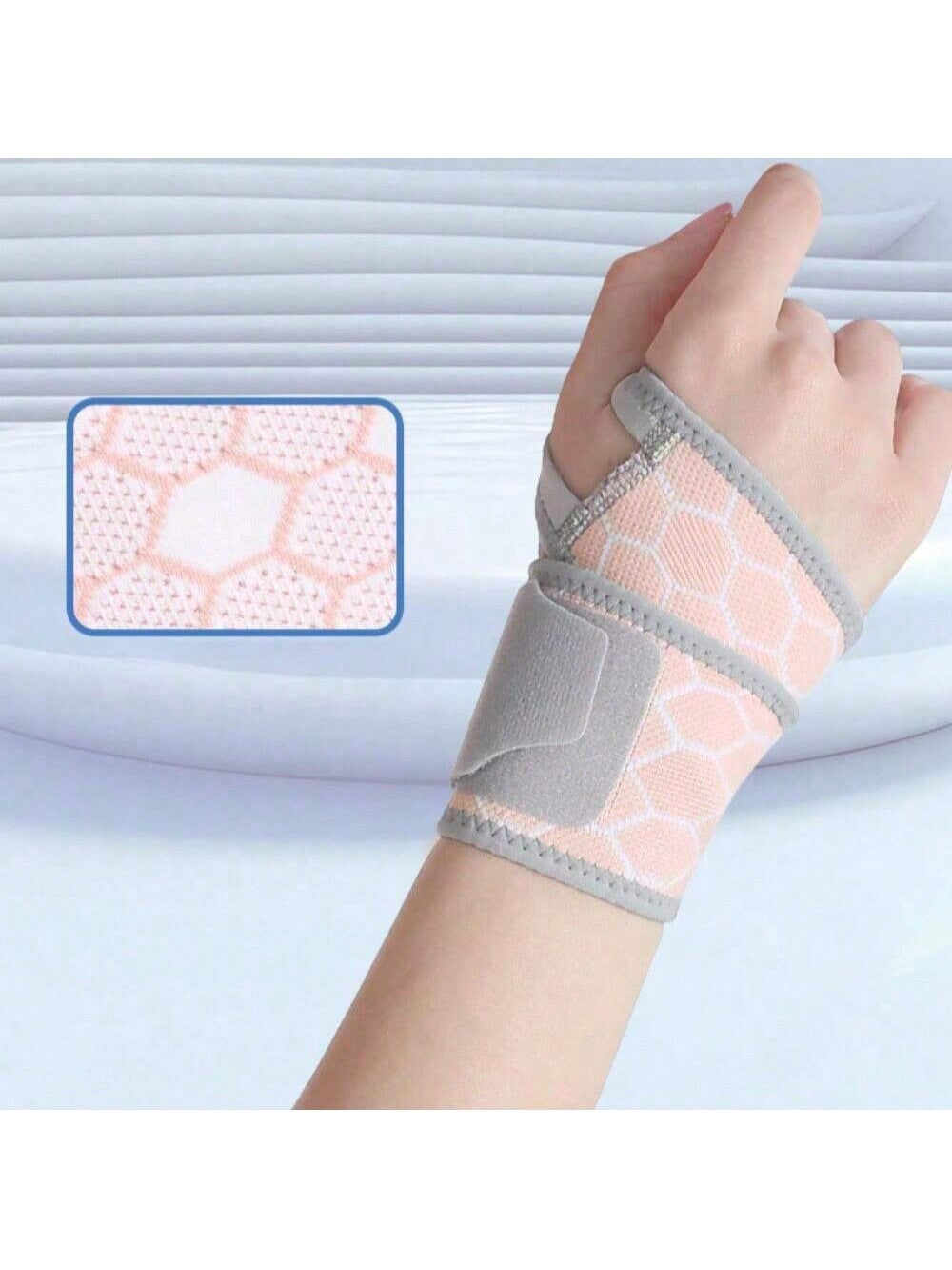 1pc Sports Fitness Wrist Wrap, Breathable Badminton Wrist Support Sleeve, Tendon Sheath Hand Protective Bandage Strap Equipment