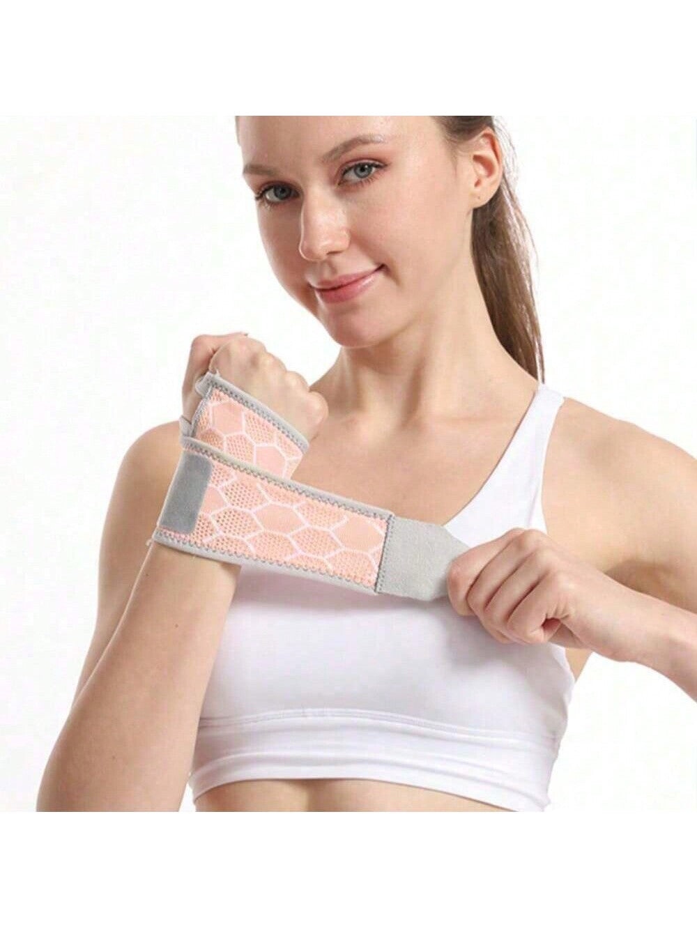 1pc Sports Fitness Wrist Wrap, Breathable Badminton Wrist Support Sleeve, Tendon Sheath Hand Protective Bandage Strap Equipment