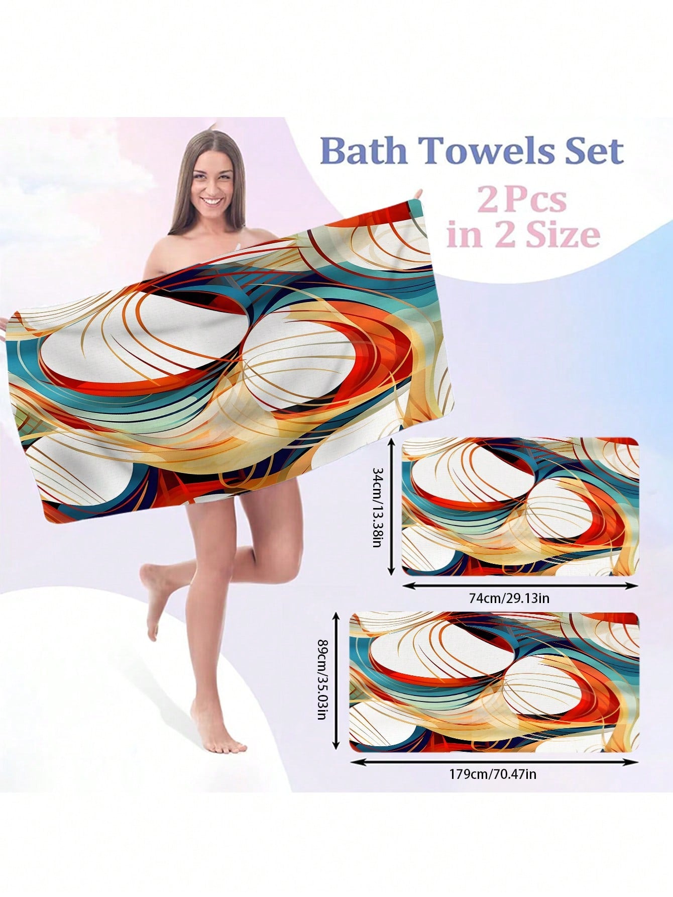 1pc/2pcs Microfiber Soft Shower Face Towels Large Bath Towel Set, -Thick, Quick-Dry Highly Absorbent Hand Towels Washcloths Sets, Kitchen Dish Towel, For Bathroom, Pool