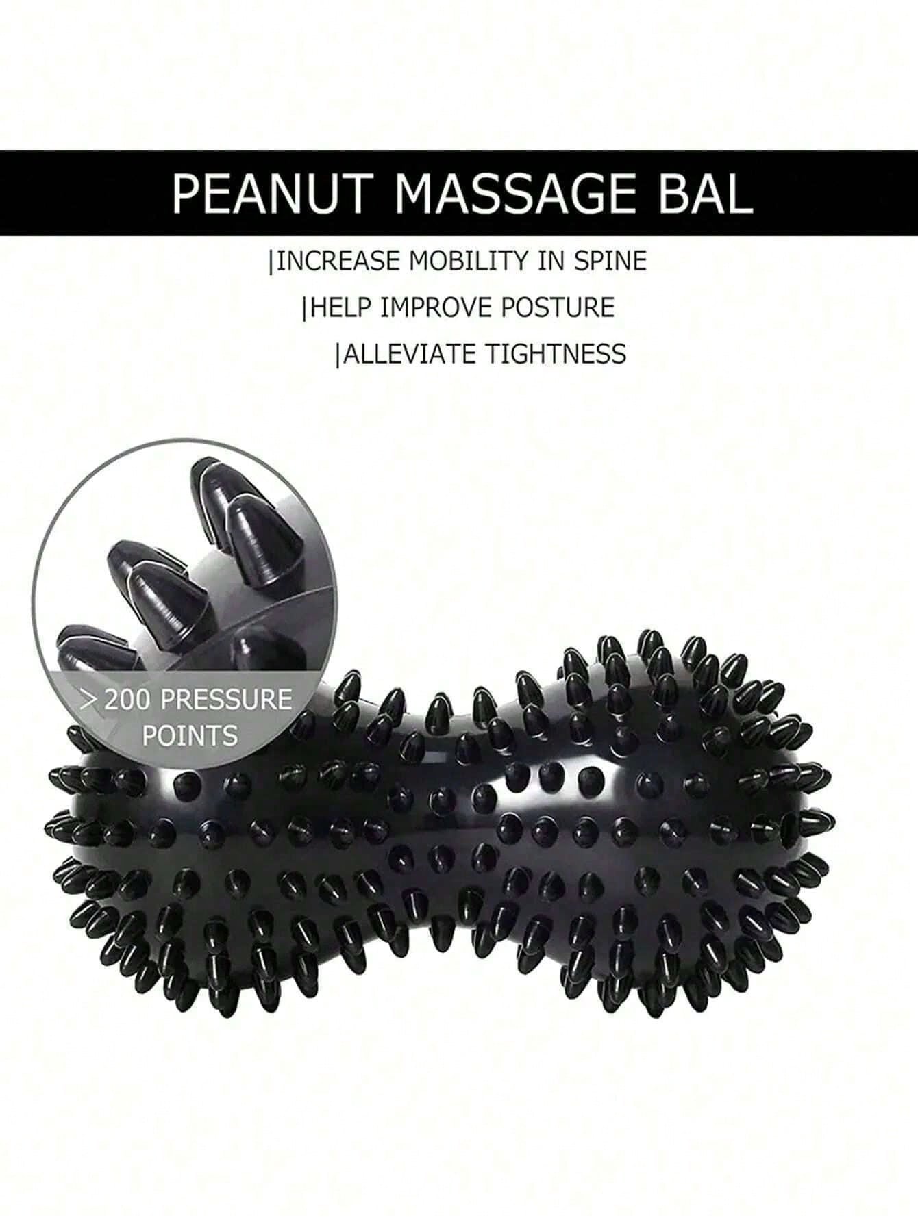 1 Pc Peanut Massage Balls, Foot Massage Roller Spiked Balls For Deep Tissue Massage, Muscle Relaxation, Peanut Foot Massage Balls, Muscle Relaxation Balls - Great For Shoulders, Neck And Back,