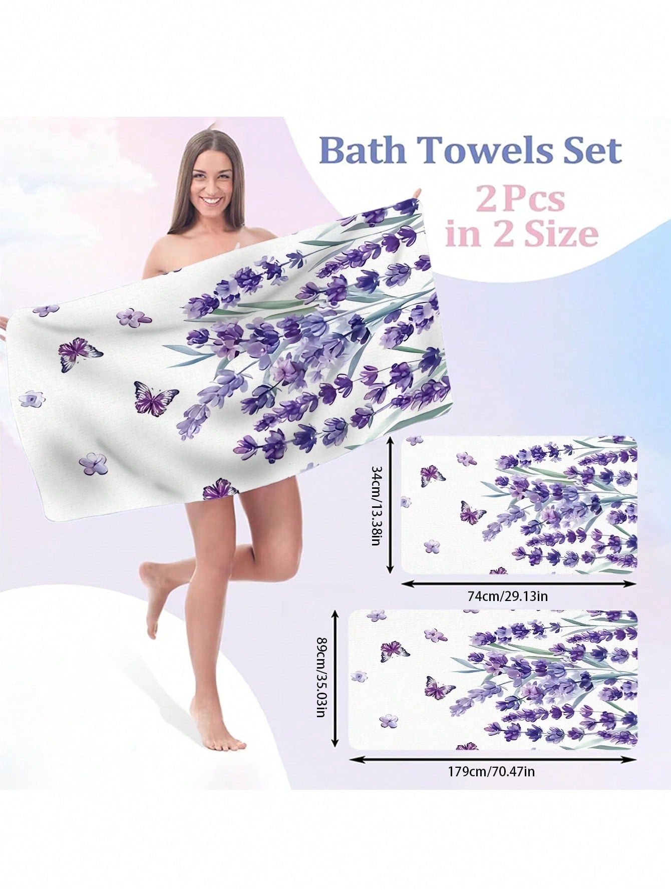 1pc/2pcs Microfiber Soft Shower Face Towels Large Bath Towel Set, -Thick, Quick-Dry Highly Absorbent Hand Towels Washcloths Sets, Kitchen Dish Towel, For Bathroom, Pool