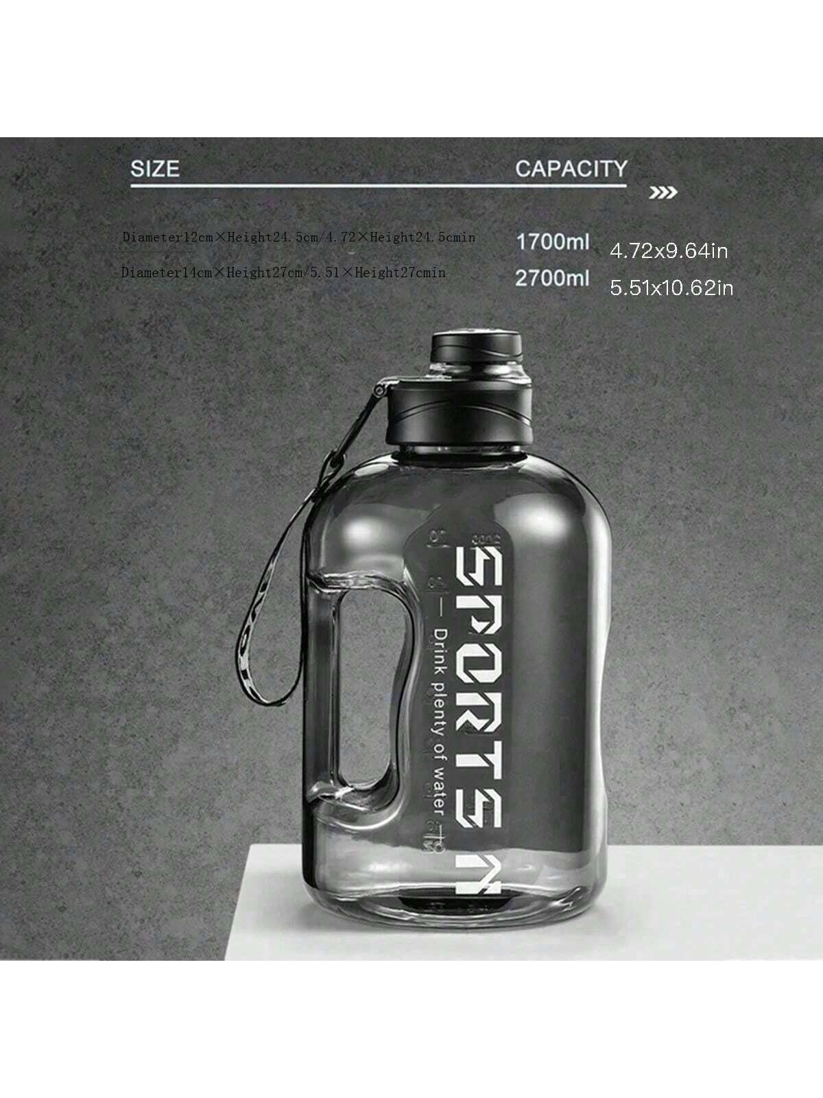 1700/2700ML Sports Water Bottle For Gym Cycling Hiking Fitness Camping Men Women Outdoor Large Leak-Proof Gym Training Bottle