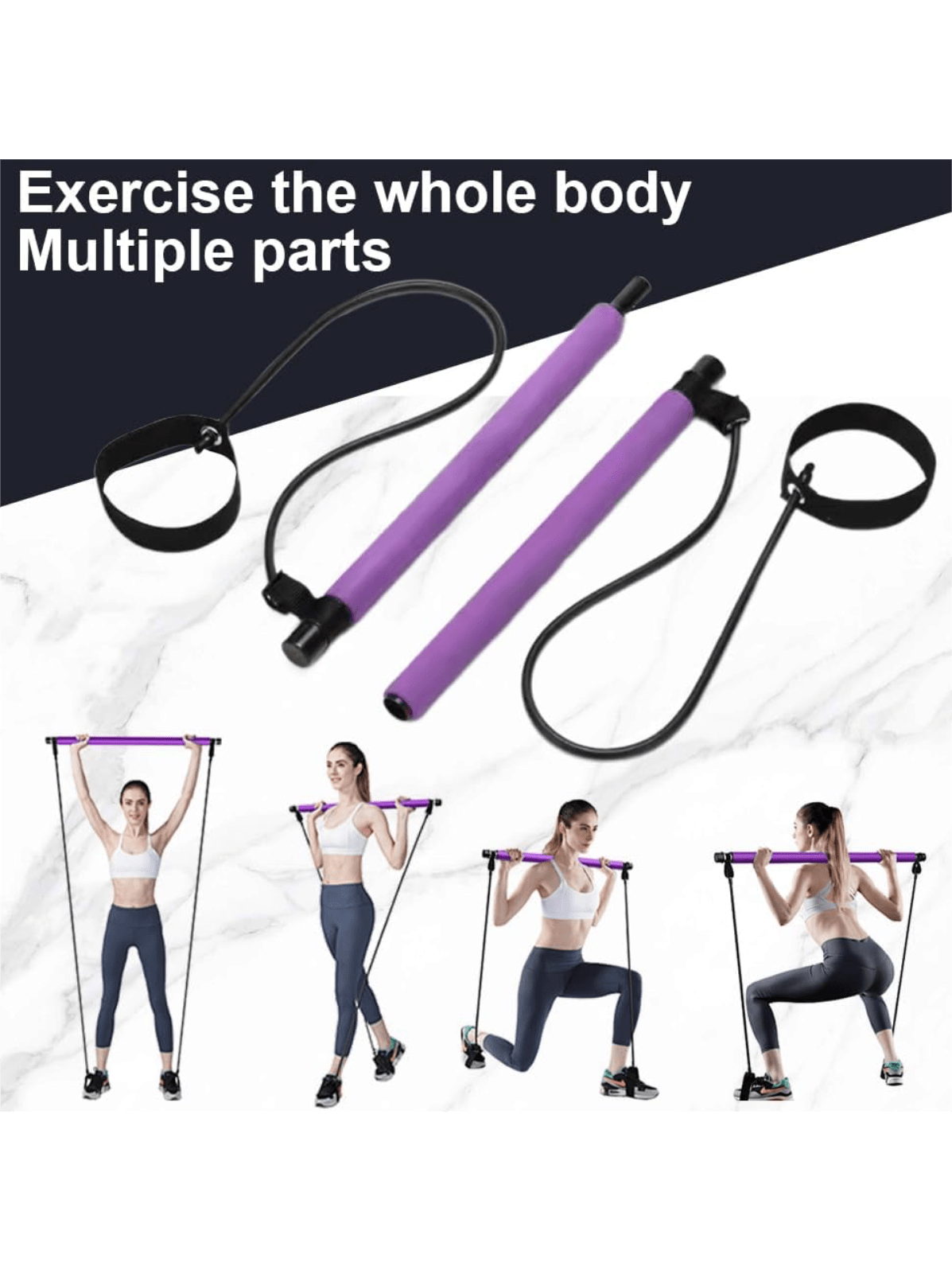 Portable Pull Up Fitness Resistance Training Bar, Yoga Tension Bar For Chest Expansion, Arm Strength, Pilates Fitness Bar, Gym Exercise Equipment, Sports Equipment, Gym Accessories