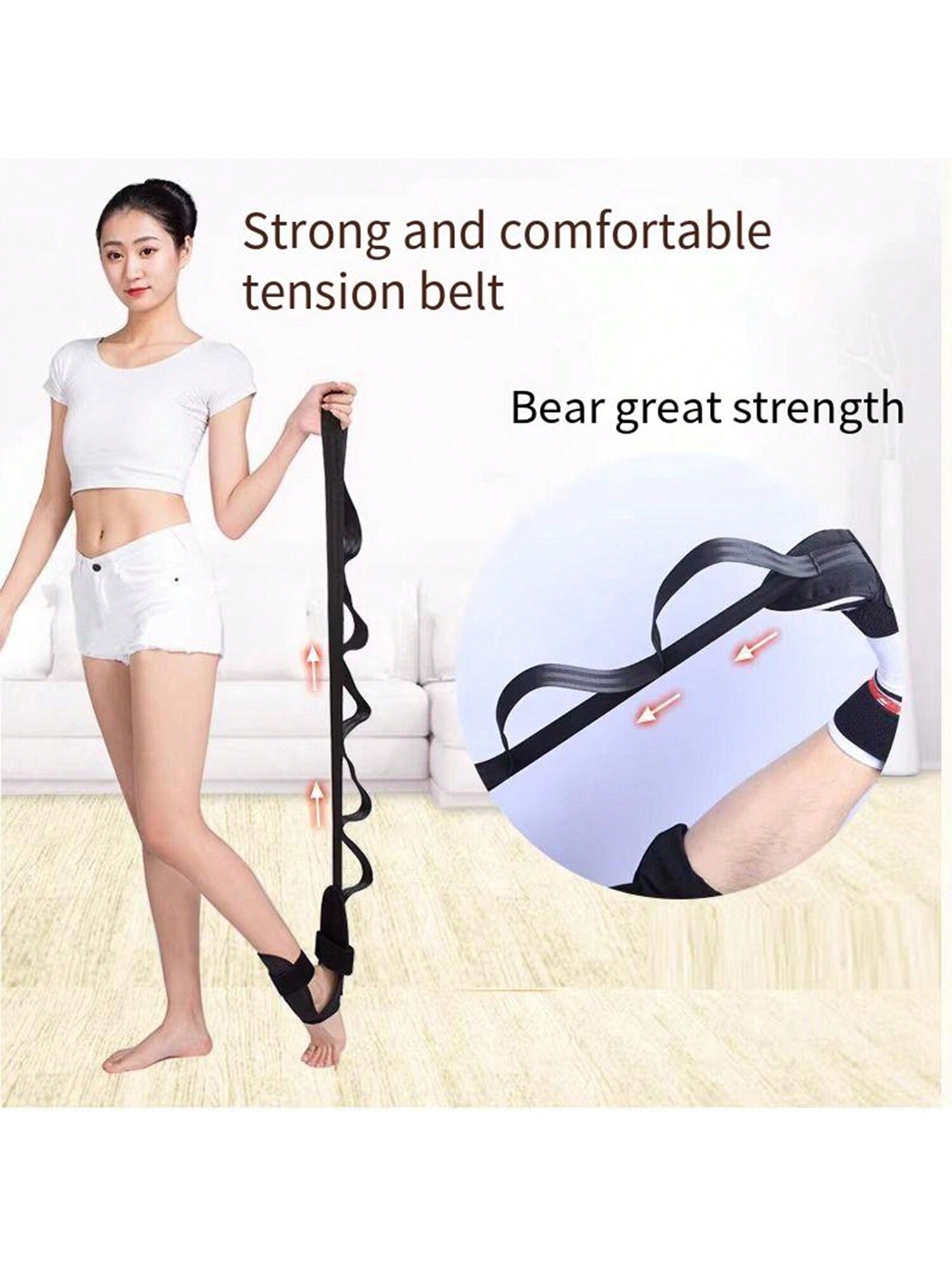 Adjustable Elastic Nylon Band For Calf Stretching, Flexible Hamstring Stretcher, Portable Sports Ligament Equipment