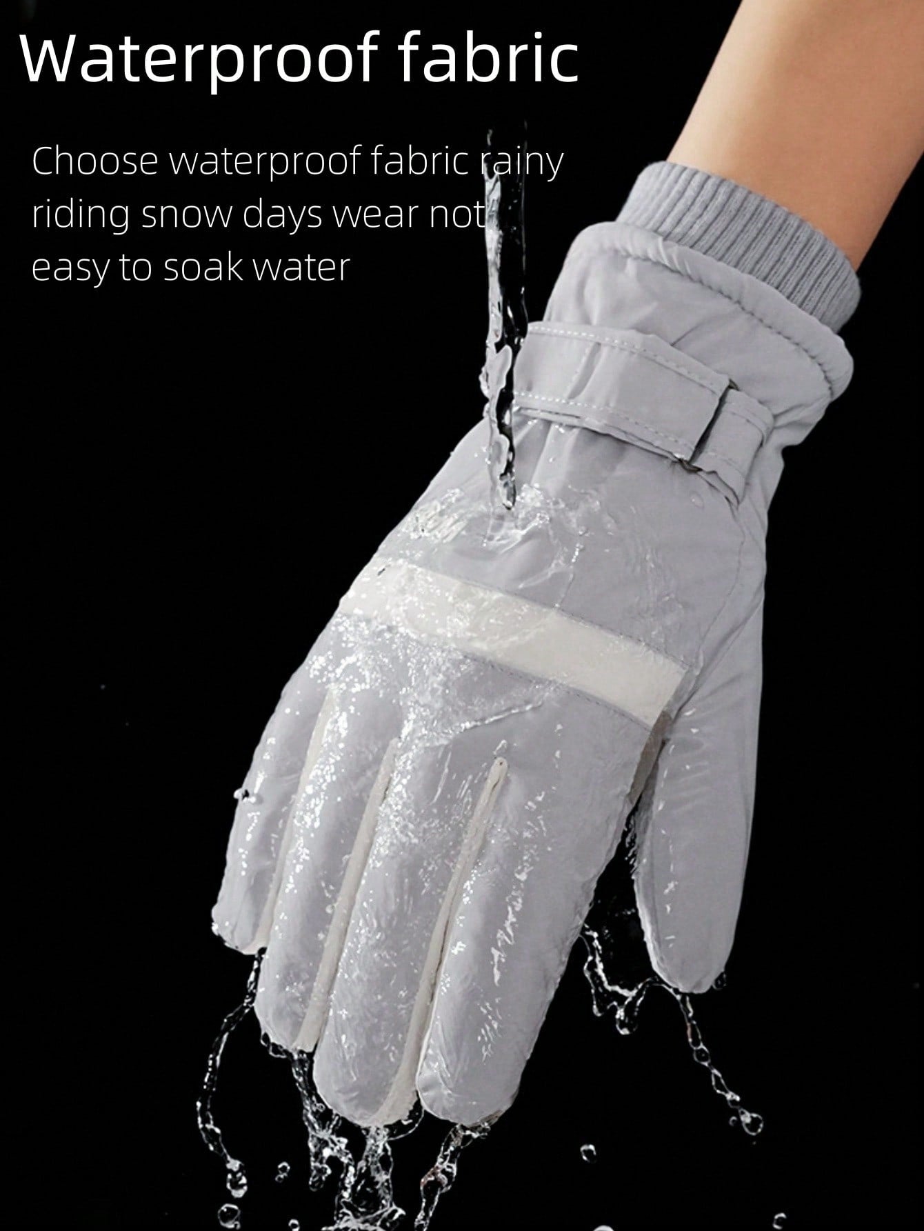 BAMANSHI 1 Pair Winter Warm Gloves Windproof Waterproof Gloves With Warm Touchscreen Thermal Lining Anti-Slip For Work Cycling Motorcycle Snowboarding