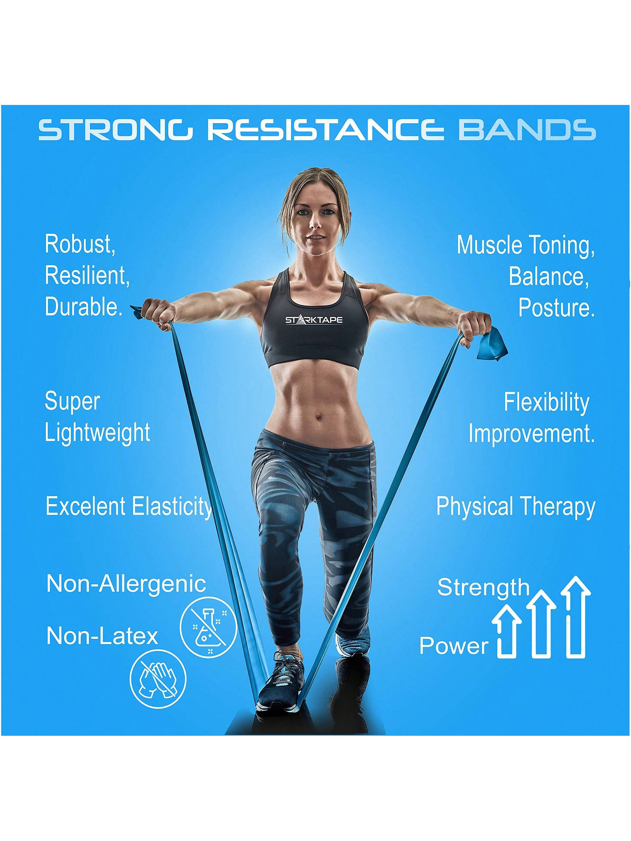 11 Piece Set, Resistance Bands, Men's And Women's Exercise Training Bands, 5 Sets Of Calf Elastic Bands, Pilates Elastic Bands