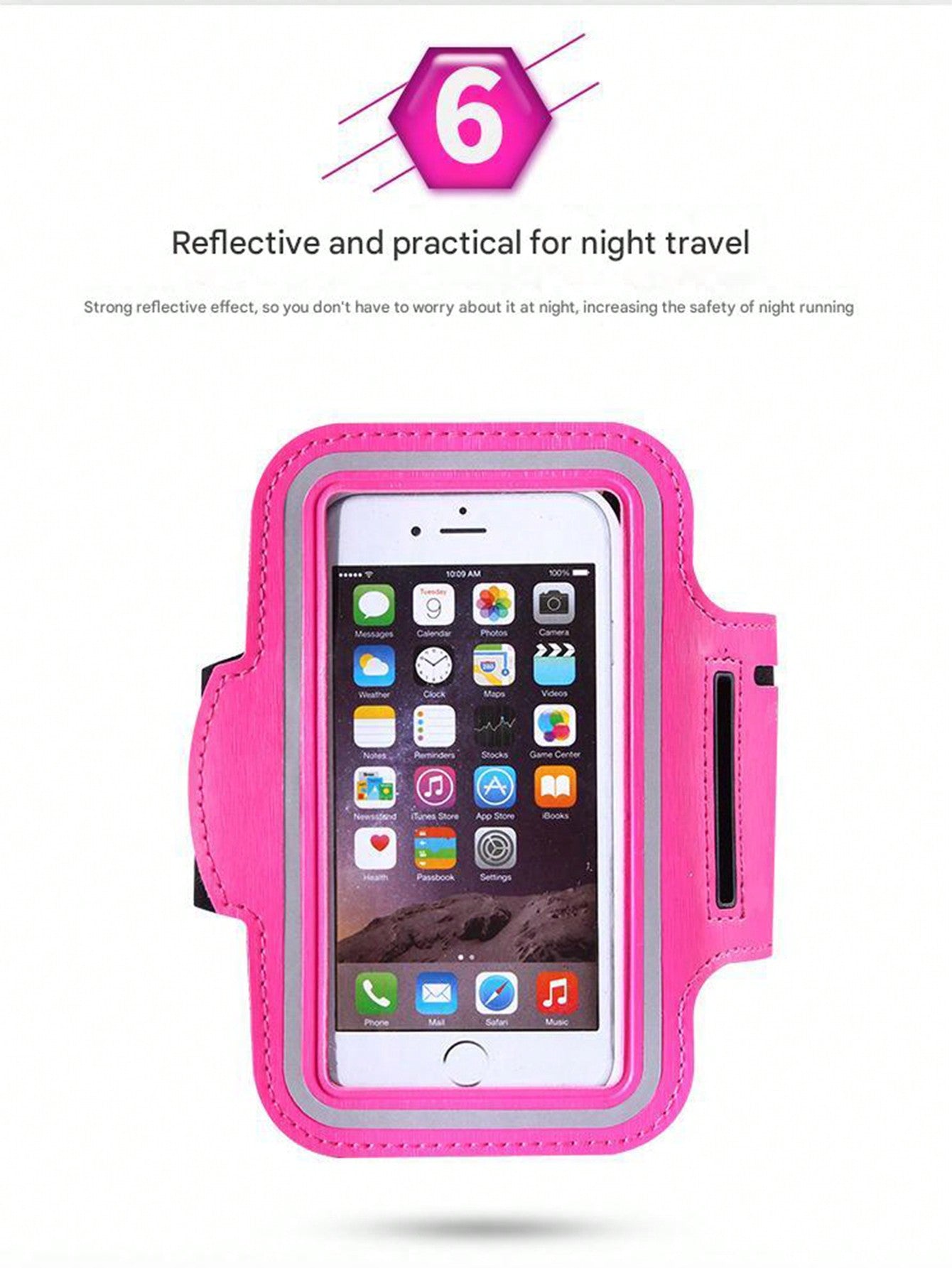 Sports Phone Armband Case - Suitable For Running And Fitness, Waterproof, Adjustable Hook And Loop Closure, Form-Fitting