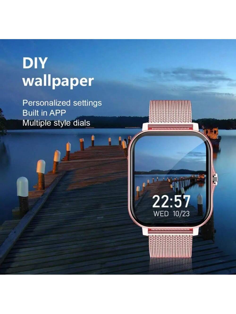 Smart Watch Full Touch Screen: With Sleep Tracker, Wireless Call, Pedometer, Music Control, Games, Fitness Smart Bracelet For Android/ IOS Phones, Perfect For Women