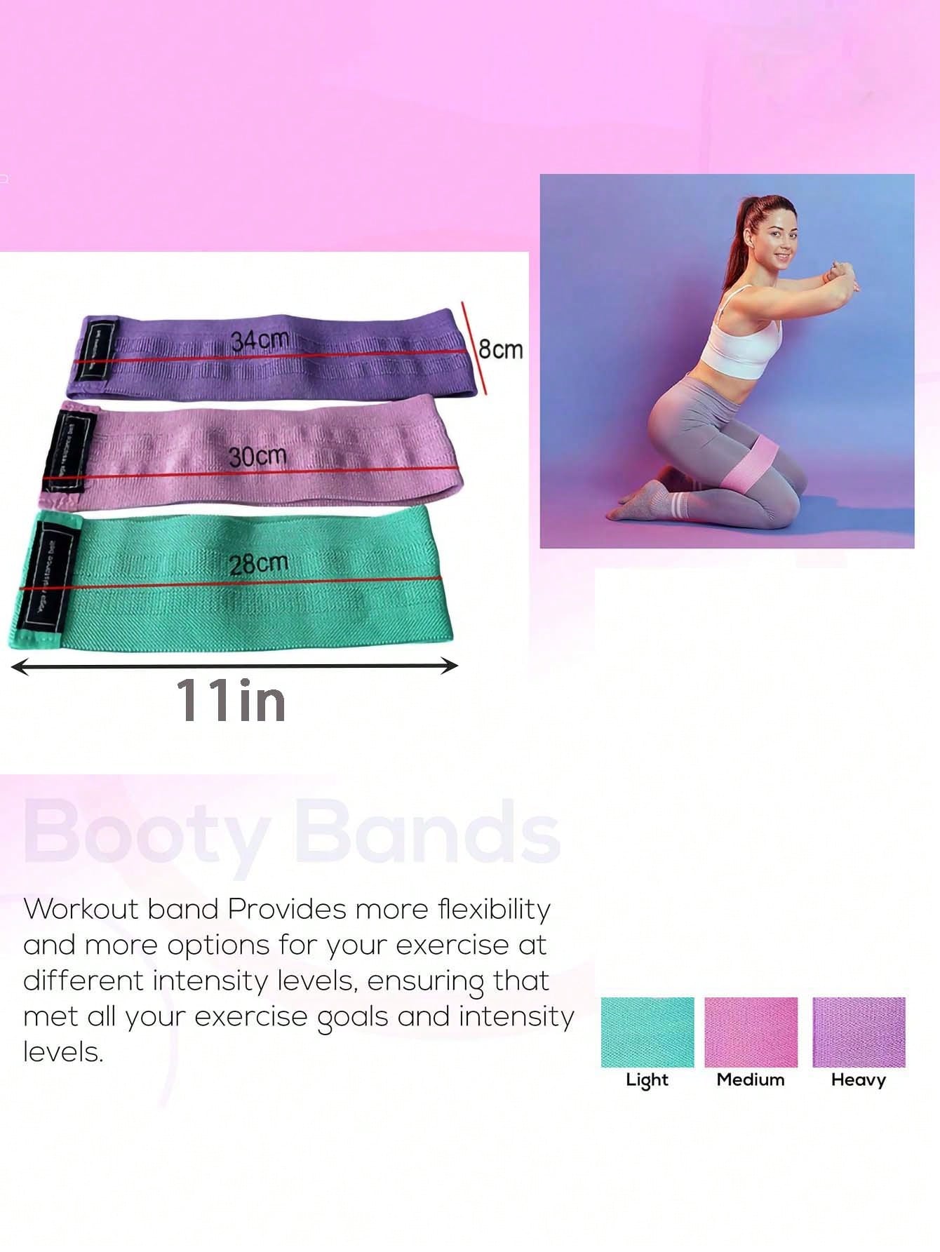 Resistance Bands, Exercise Workout Bands For Women And Men, Stretch Bands For Booty Legs, Pilates Flexbands