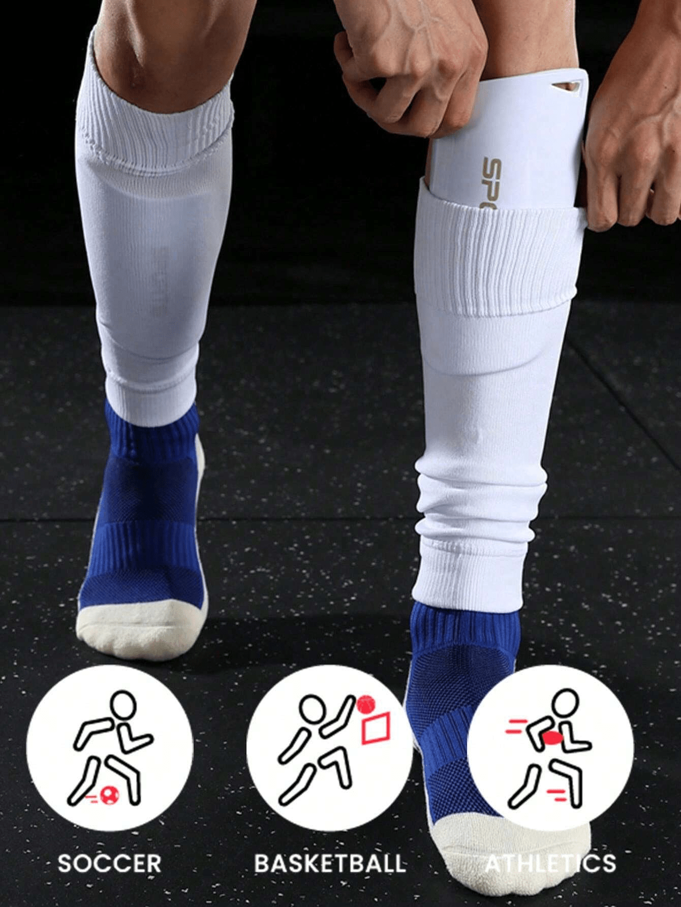 Professional Football/Soccer Leg Warmers Training Sports Game Protective Leg Sleeves, Single-Layer Leg Sleeves, Compression Leg Sleeves For Men, Football Sports Knitted Moisture-Wicking Leg Warmers