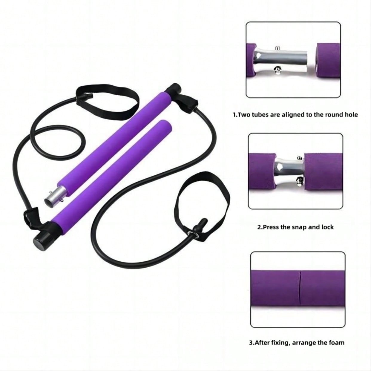 Portable Pull Up Fitness Resistance Training Bar, Yoga Tension Bar For Chest Expansion, Arm Strength, Pilates Fitness Bar, Gym Exercise Equipment, Sports Equipment, Gym Accessories