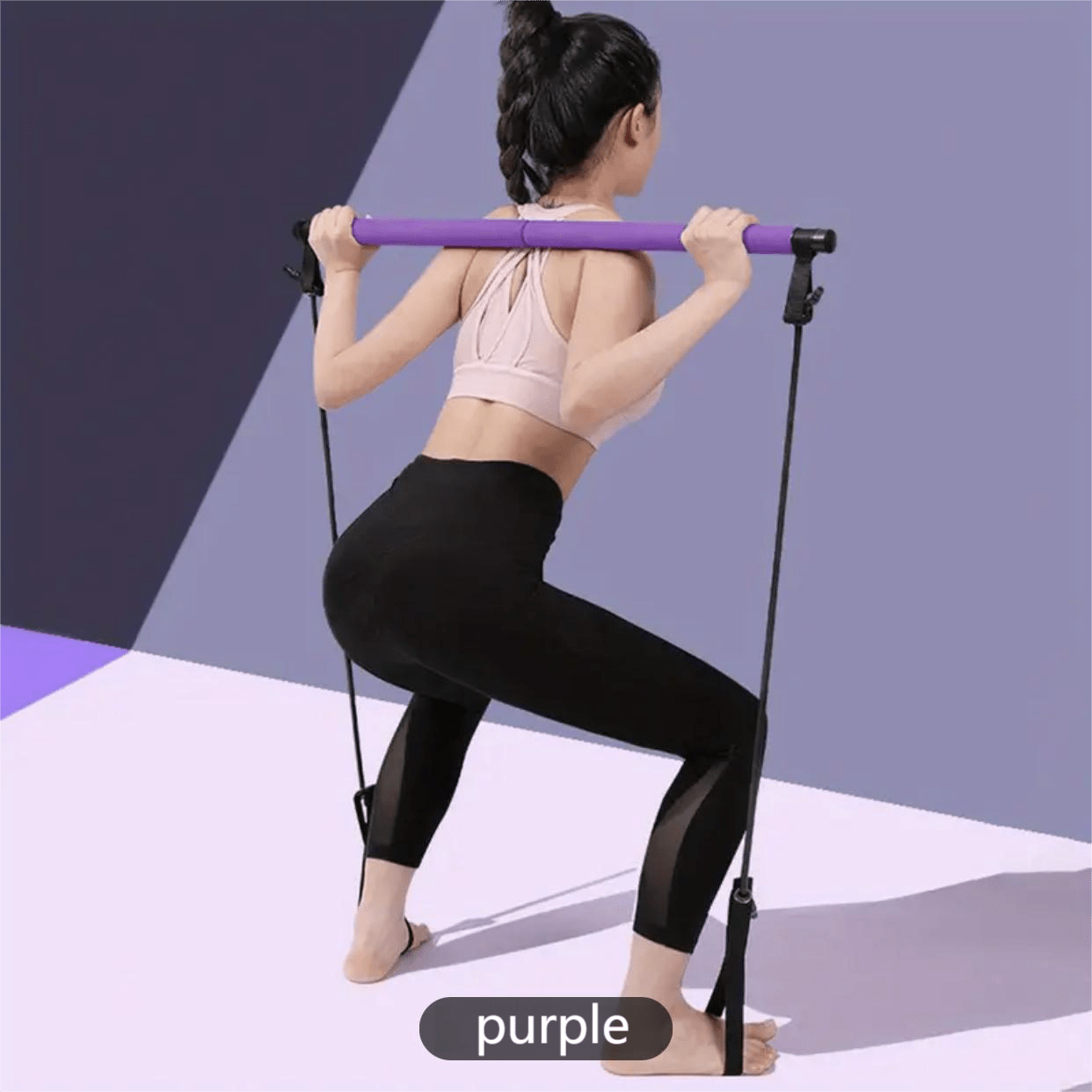 Portable Pull Up Fitness Resistance Training Bar, Yoga Tension Bar For Chest Expansion, Arm Strength, Pilates Fitness Bar, Gym Exercise Equipment, Sports Equipment, Gym Accessories