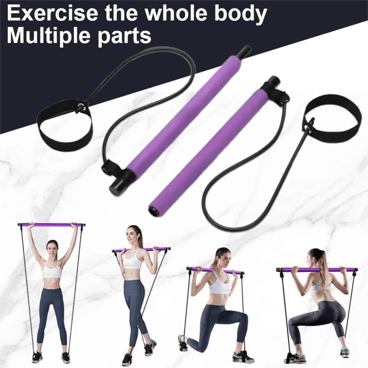 Portable Pull Up Fitness Resistance Training Bar, Yoga Tension Bar For Chest Expansion, Arm Strength, Pilates Fitness Bar, Gym Exercise Equipment, Sports Equipment, Gym Accessories