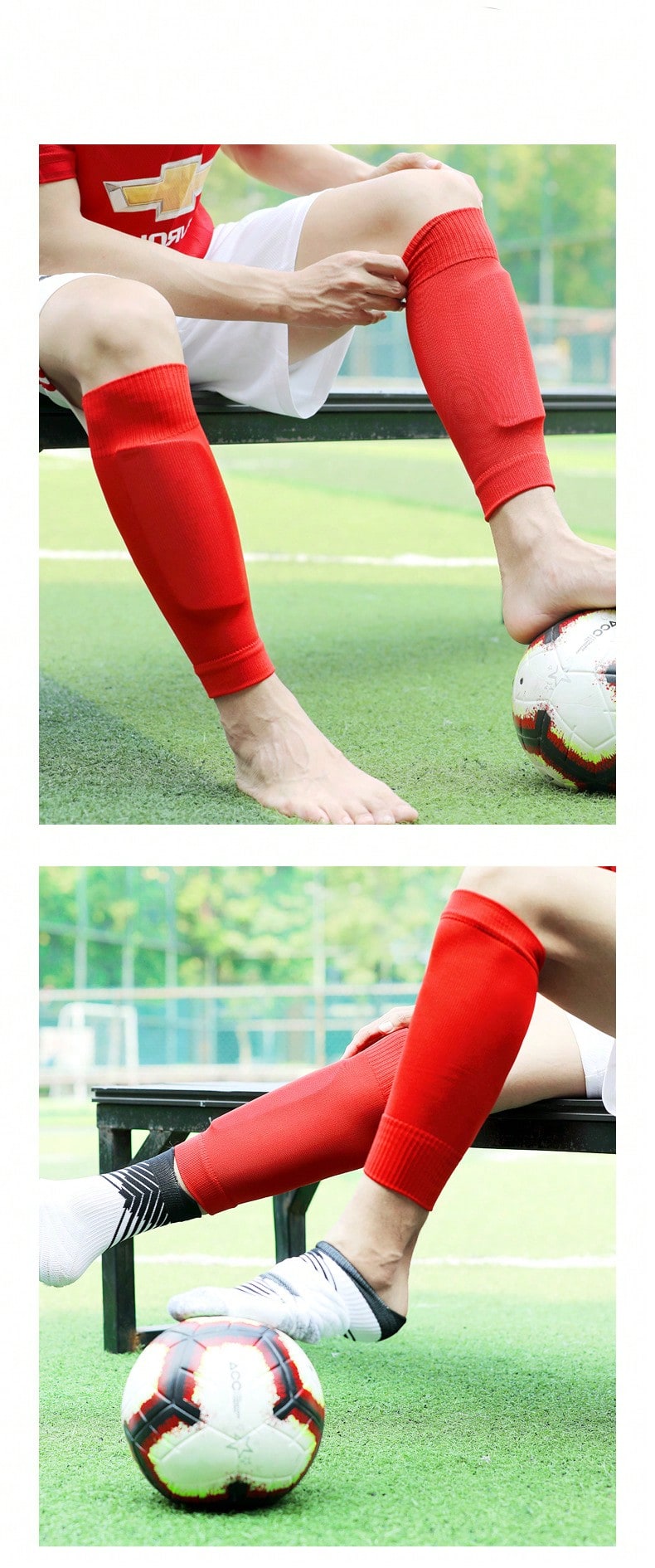 Professional Football Compression Leg Sleeves, Single Layer Leg Protectors, Sports Training