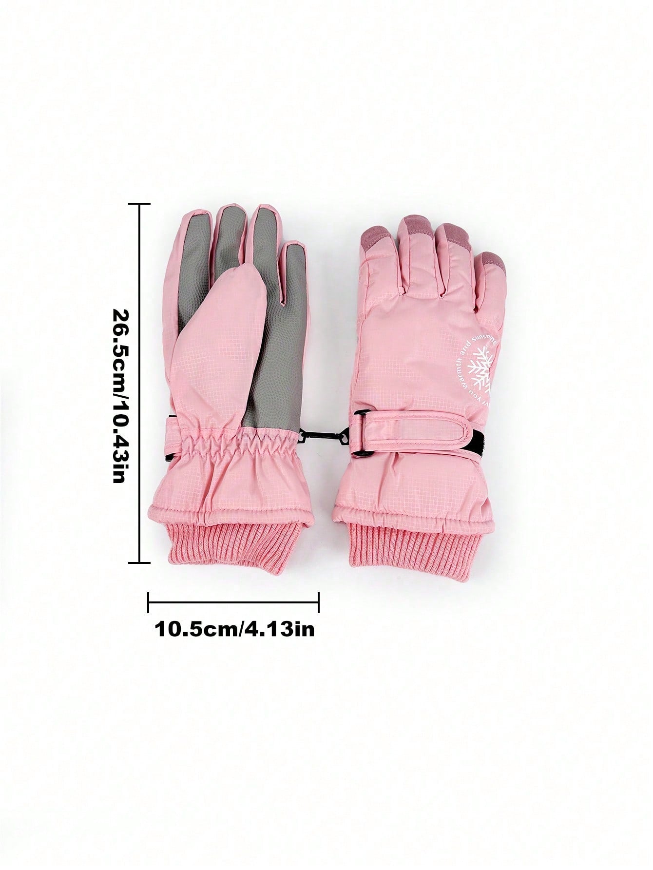 1pc Women Winter Gloves With Thermal Lined, Thick Cold-Proof, Waterproof, Anti-Slip Warm Gloves For Outdoor Skiing, Snowflake Design