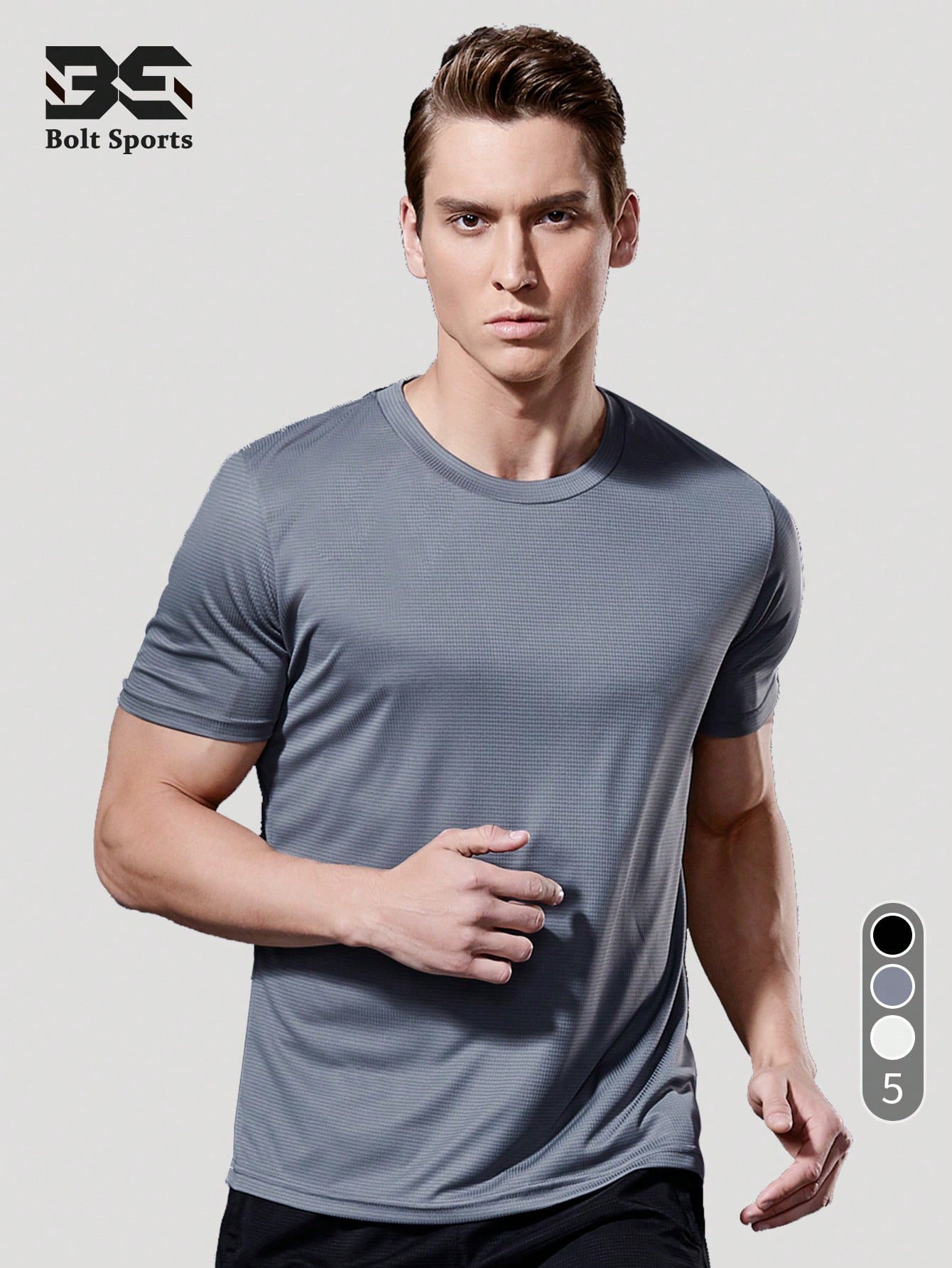 Men's Fitness T-Shirt Sports Workout Clothes Casual Running Fitness Set Breathable Short Sleeve Tops