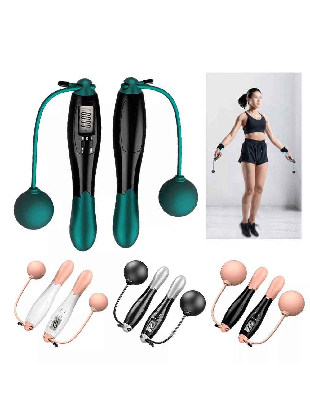 Professional Cordless Jump Ropes Smart Digital Wireless Skip Fitness Jumping