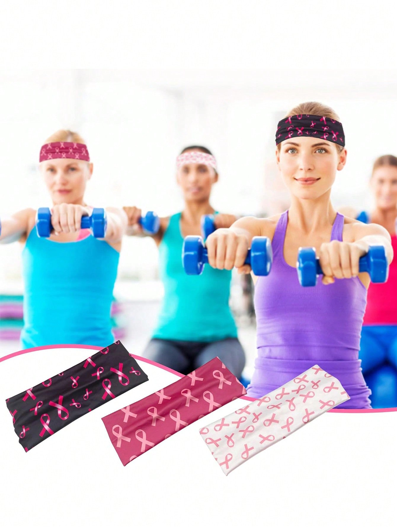 Sports Yoga Headband 3 Pieces Moisture Absorption Quick Drying Hair Accessories, Elastic Wide Headband, Non-Slip Moisture Absorption Elastic Headband, Suitable For Yoga, Running, Outdoor Activities (3 Colors)