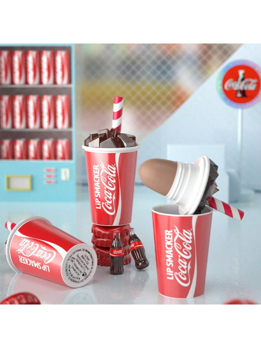 LIP SMACKER LIP SMACKER Collaboration Cola Flavored Lip Balm In Cup Shaped Packaging, Moisturizing And Nourishing, Cute And Fun Design, Suitable As Gift Or Decoration