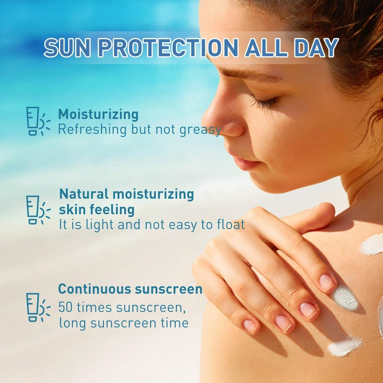 Jaysuing Moisturizing Protective Cream Body Moisturizing Isolating Sun Oil Refreshing Treatment Cream 50ml