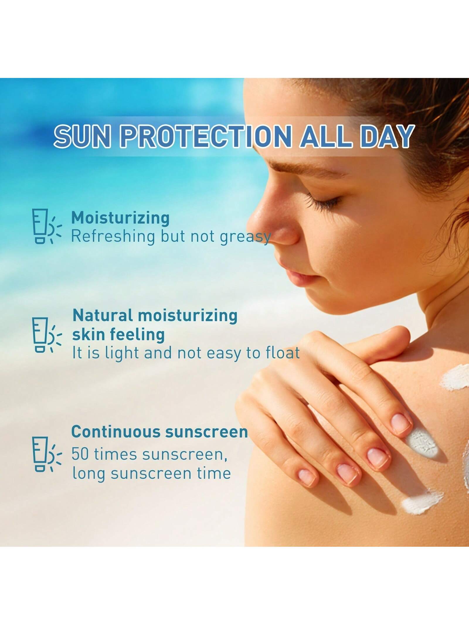 Jaysuing Moisturizing Protective Cream Body Moisturizing Isolating Sun Oil Refreshing Treatment Cream 50ml