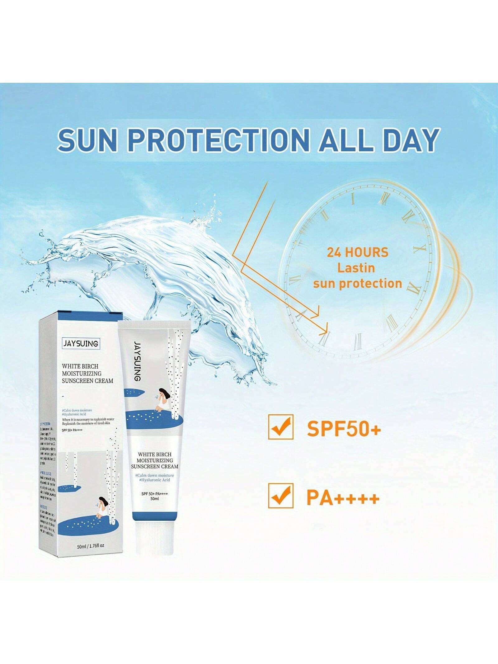 Jaysuing Moisturizing Protective Cream Body Moisturizing Isolating Sun Oil Refreshing Treatment Cream 50ml