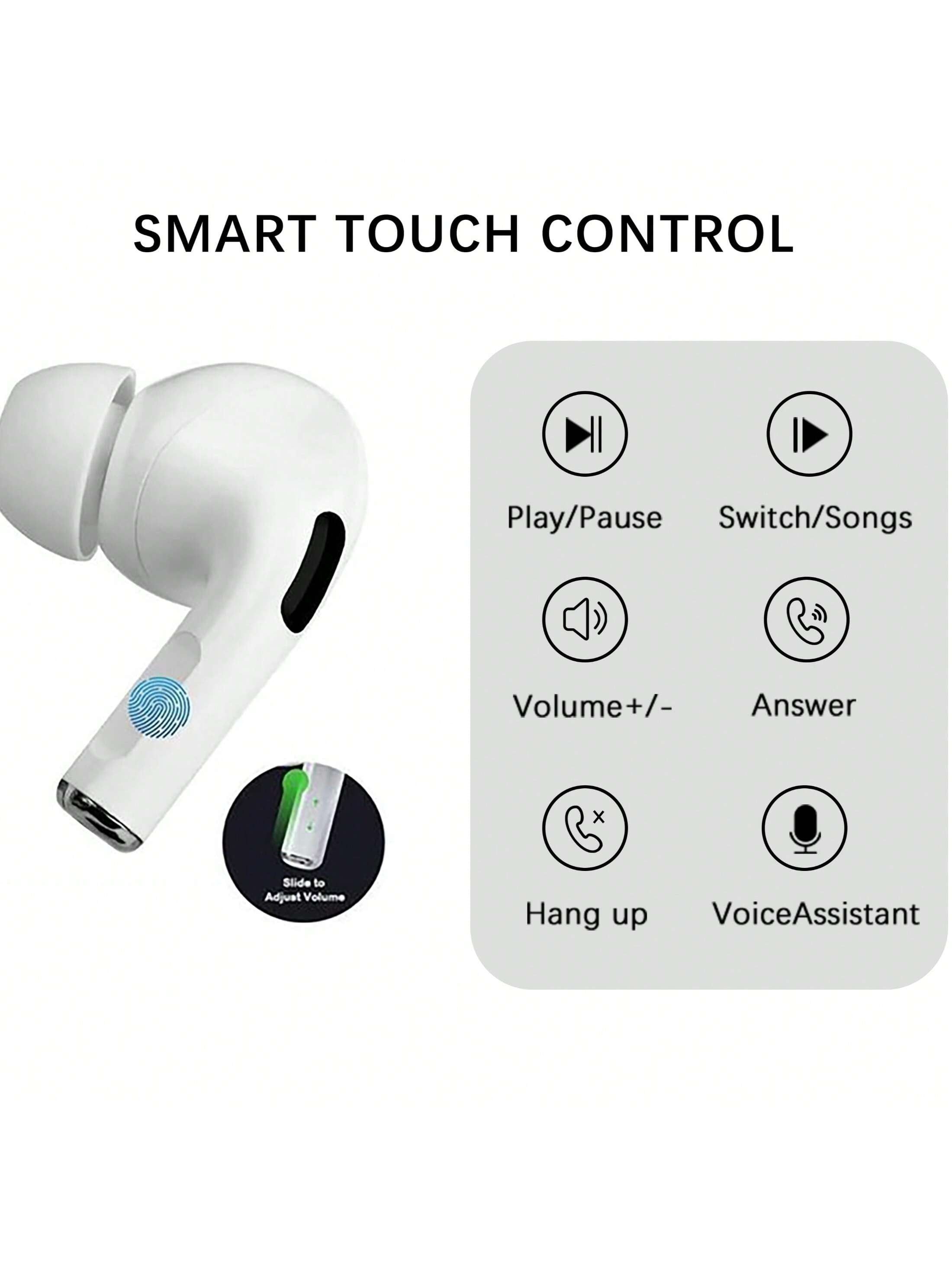 ANC Touch Screen Earbuds, Wireless Earbuds, ANC Earbuds Noise Cancelling Earbuds, Noise Cancelling In Ear Bluetooth 5.4 Earbuds, Bluetooth Earbuds With Microphone, Wireless Earbuds For IPhone/Android