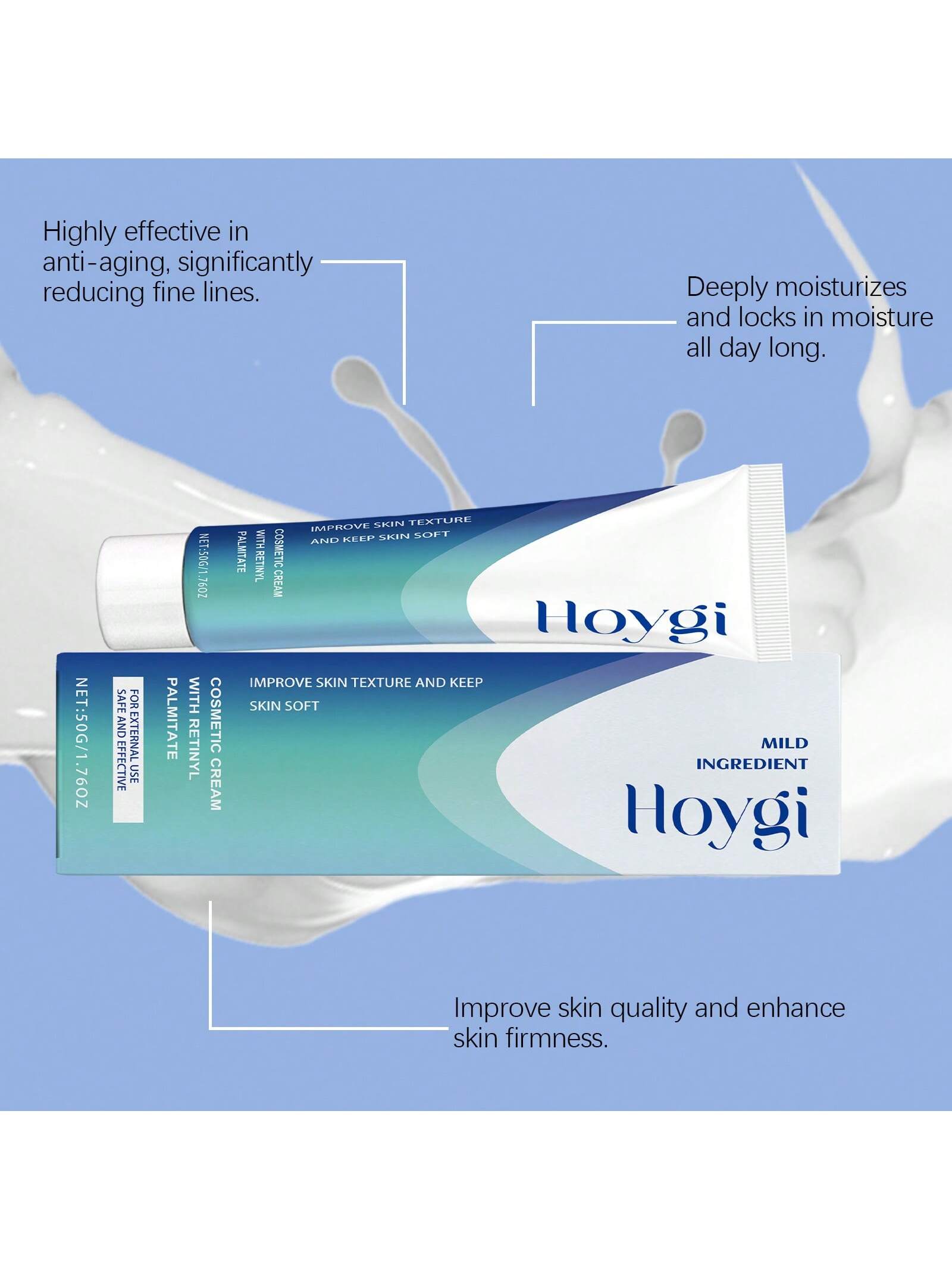 4 Bottles Hoygi Retinol Cream – Hydrating, Moisturizing, Nourishes Skin, Contains Retinyl Palmitate, Vitamin E, And Vitamin C For Smooth, Soft Skin