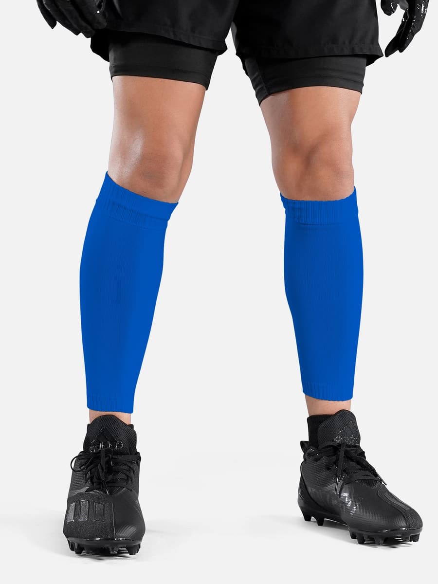 Hue Blue Knitted Compression Calf Sleeves