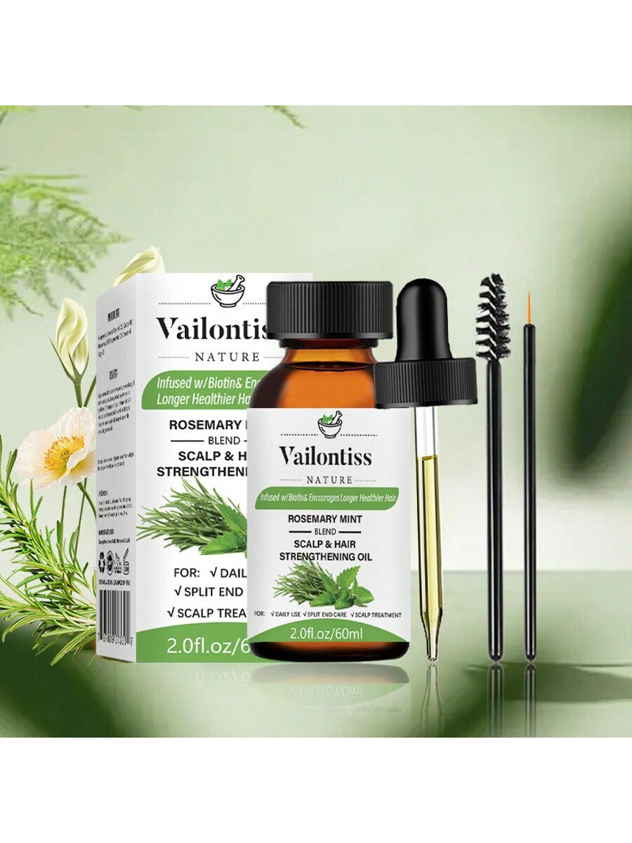 Vailonliss Vailonliss Rosemary Peppermint Scalp And Hair Strengthening Oil, 2.0fl.Oz/60ml - Hair Care Essential Oil - Nourish Hair, Deep Conditioning, Hair Strengthening Oil To Make Hair Look Thicker