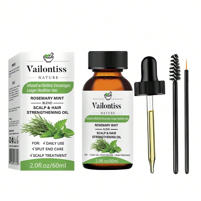 Vailonliss Vailonliss Rosemary Peppermint Scalp And Hair Strengthening Oil, 2.0fl.Oz/60ml - Hair Care Essential Oil - Nourish Hair, Deep Conditioning, Hair Strengthening Oil To Make Hair Look Thicker