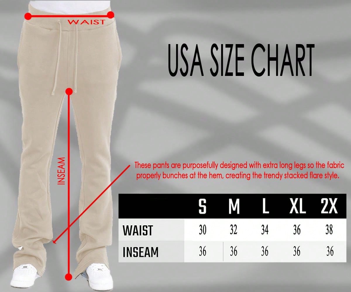 Mens Casual Tech Fleece Solid Stacked Sweat Pants