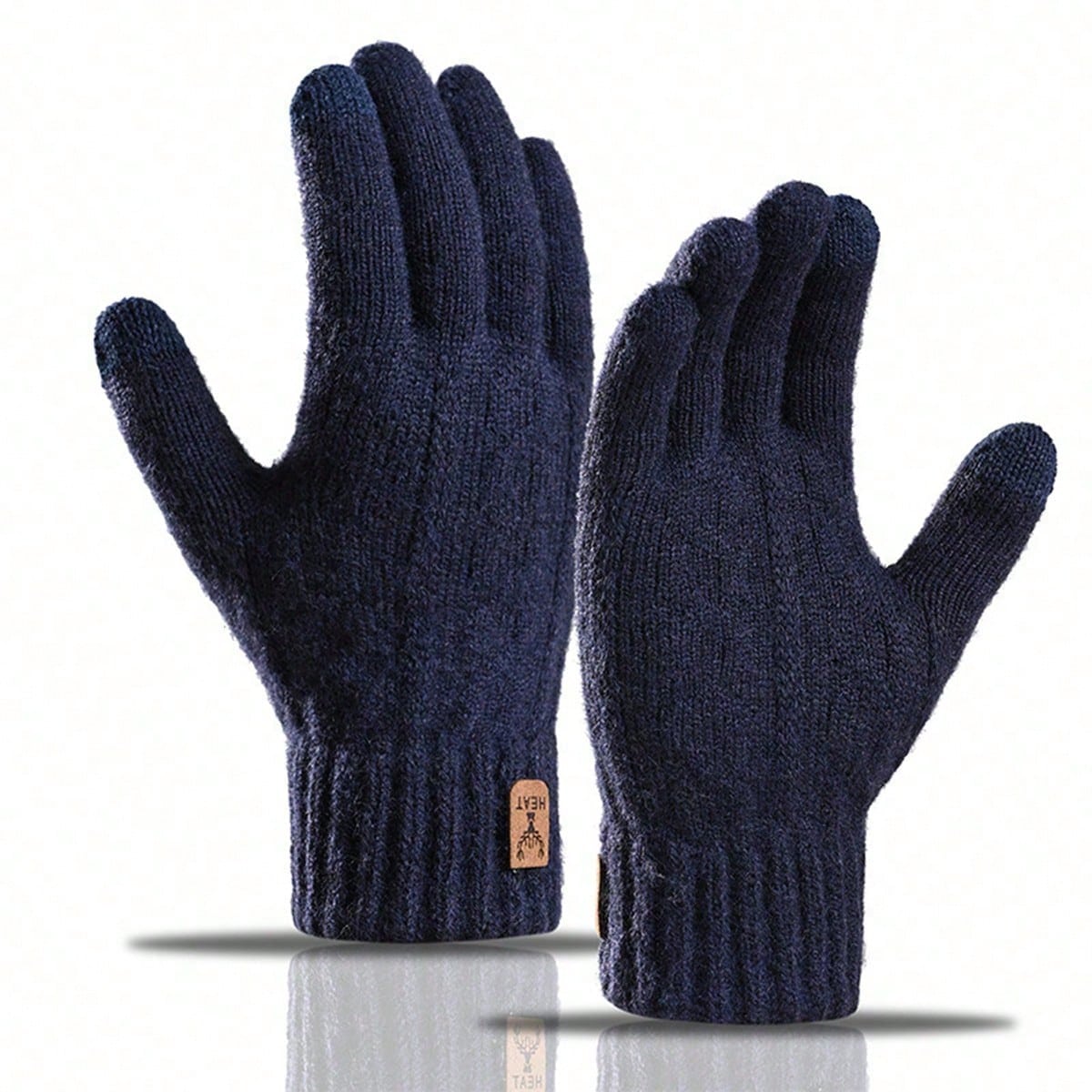 Warm Thermal Lined Knitted Gloves, Windproof, Cold-Proof, Fashion Commuter Gloves For Men, Autumn/Winter