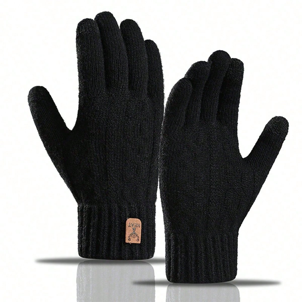 Warm Thermal Lined Knitted Gloves, Windproof, Cold-Proof, Fashion Commuter Gloves For Men, Autumn/Winter