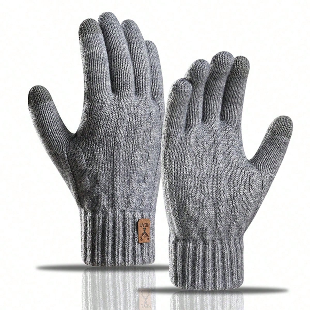 Warm Thermal Lined Knitted Gloves, Windproof, Cold-Proof, Fashion Commuter Gloves For Men, Autumn/Winter