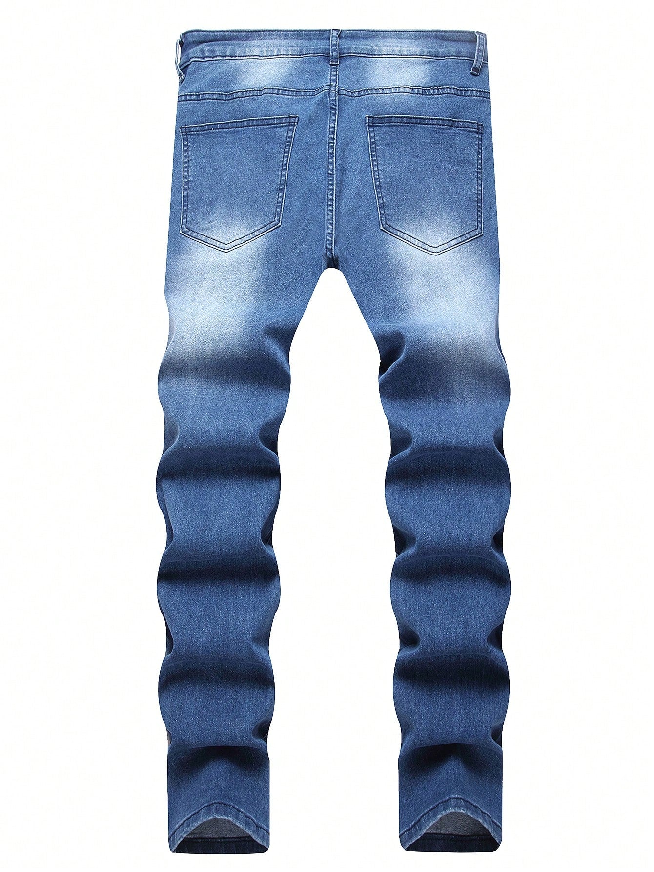 Men's Fashionable Casual Distressed Washed Skinny Fit Jeans