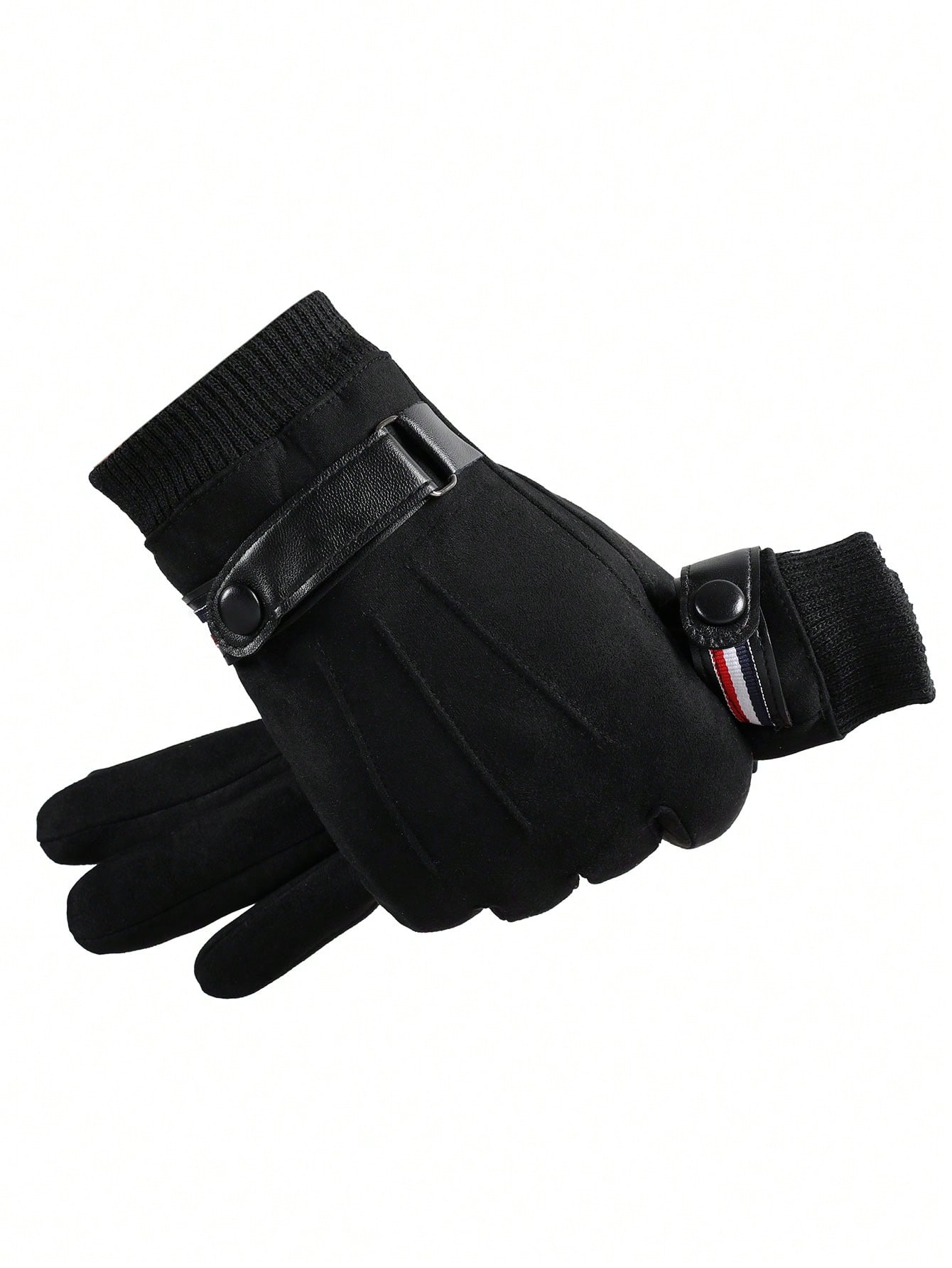 Winter Suede Gloves Men's Outdoor Cycling Cycling Padded Warm Comfortable Students Korean Windproof Touch Screen Gloves