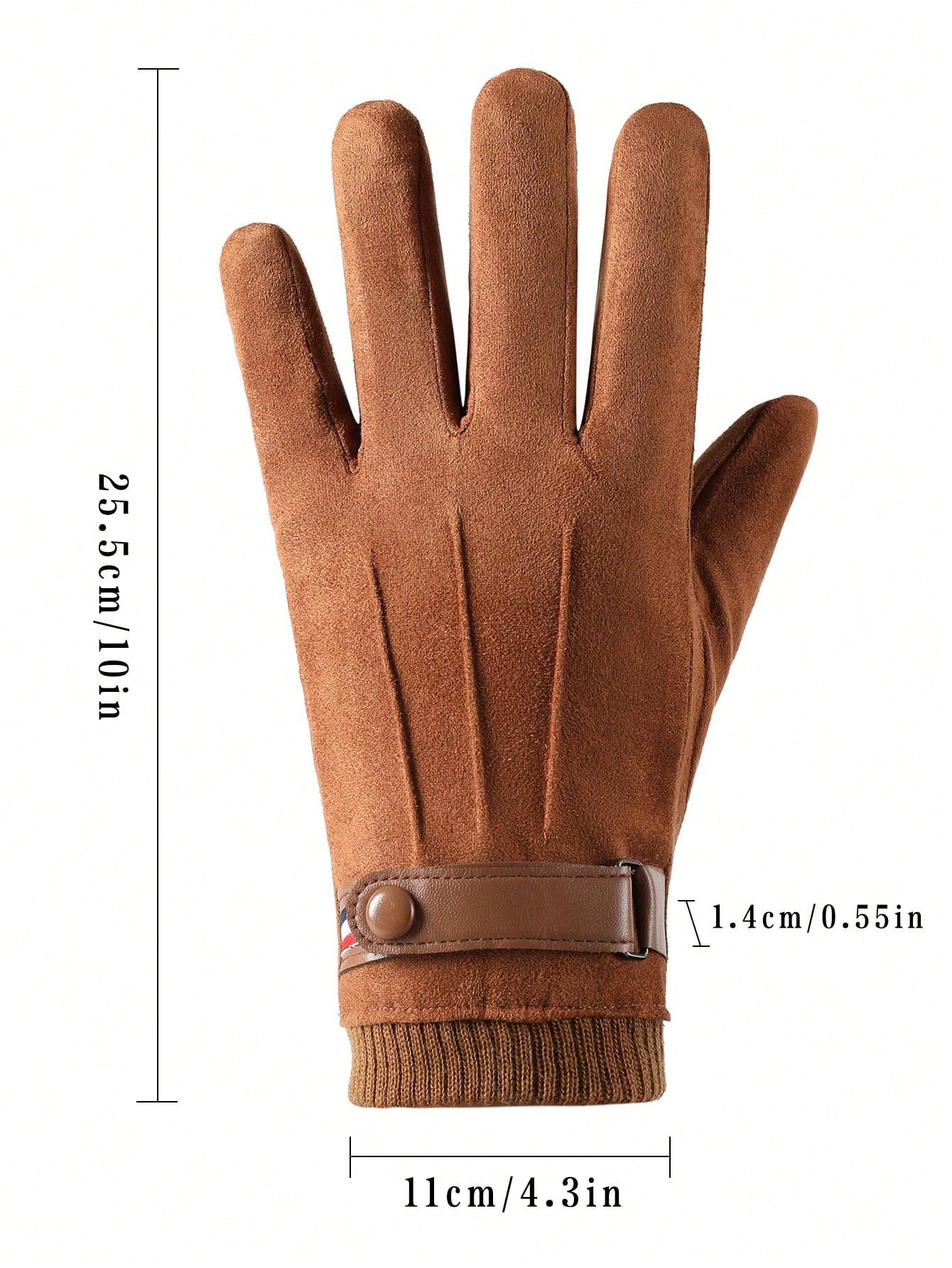 Winter Suede Gloves Men's Outdoor Cycling Cycling Padded Warm Comfortable Students Korean Windproof Touch Screen Gloves